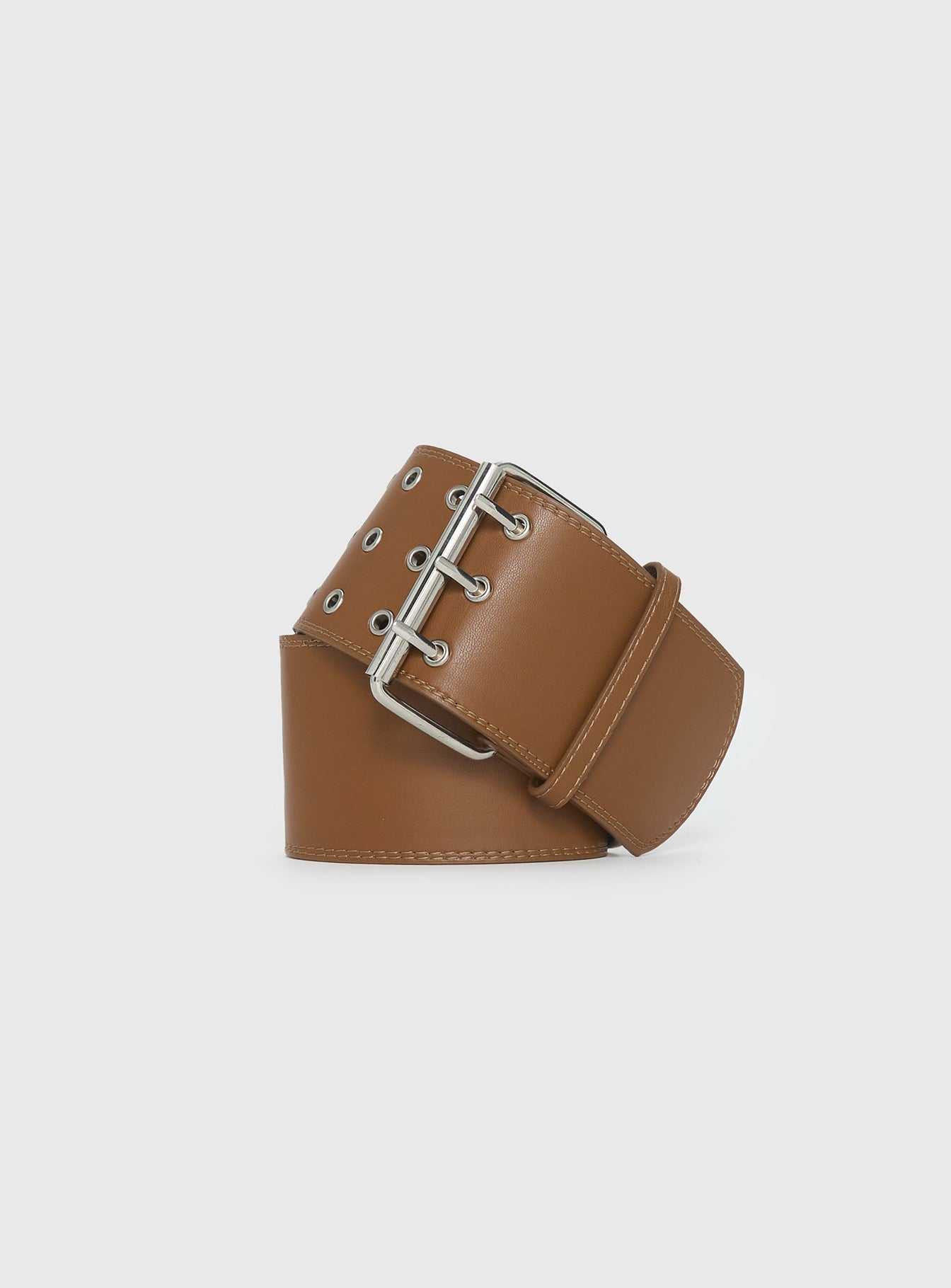 Essences Faux Leather Belt Brown