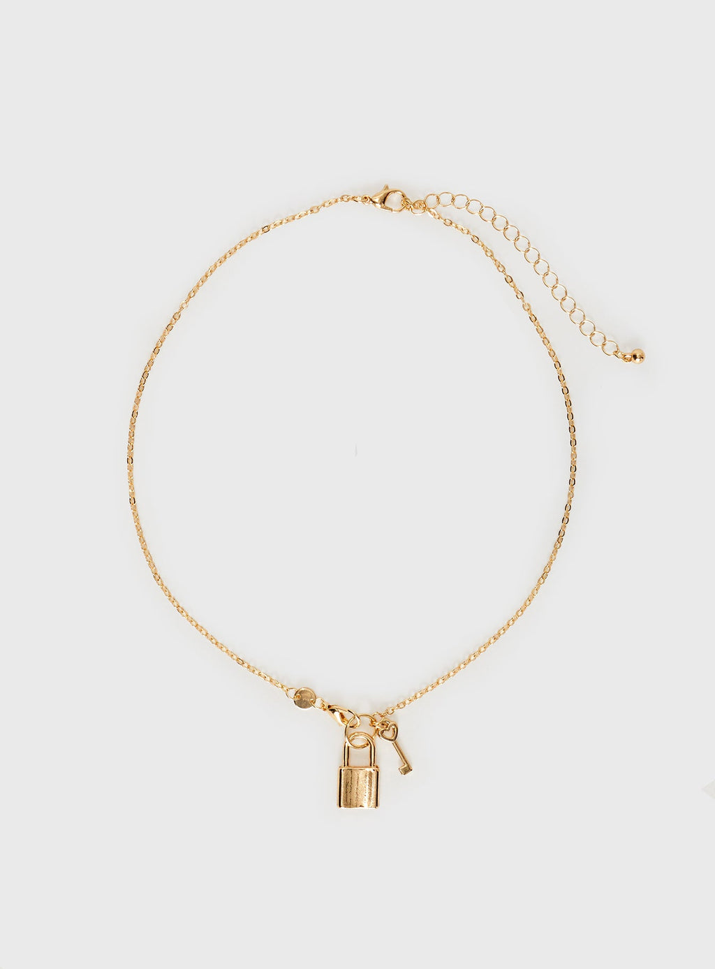 Lock & Key Necklace Gold