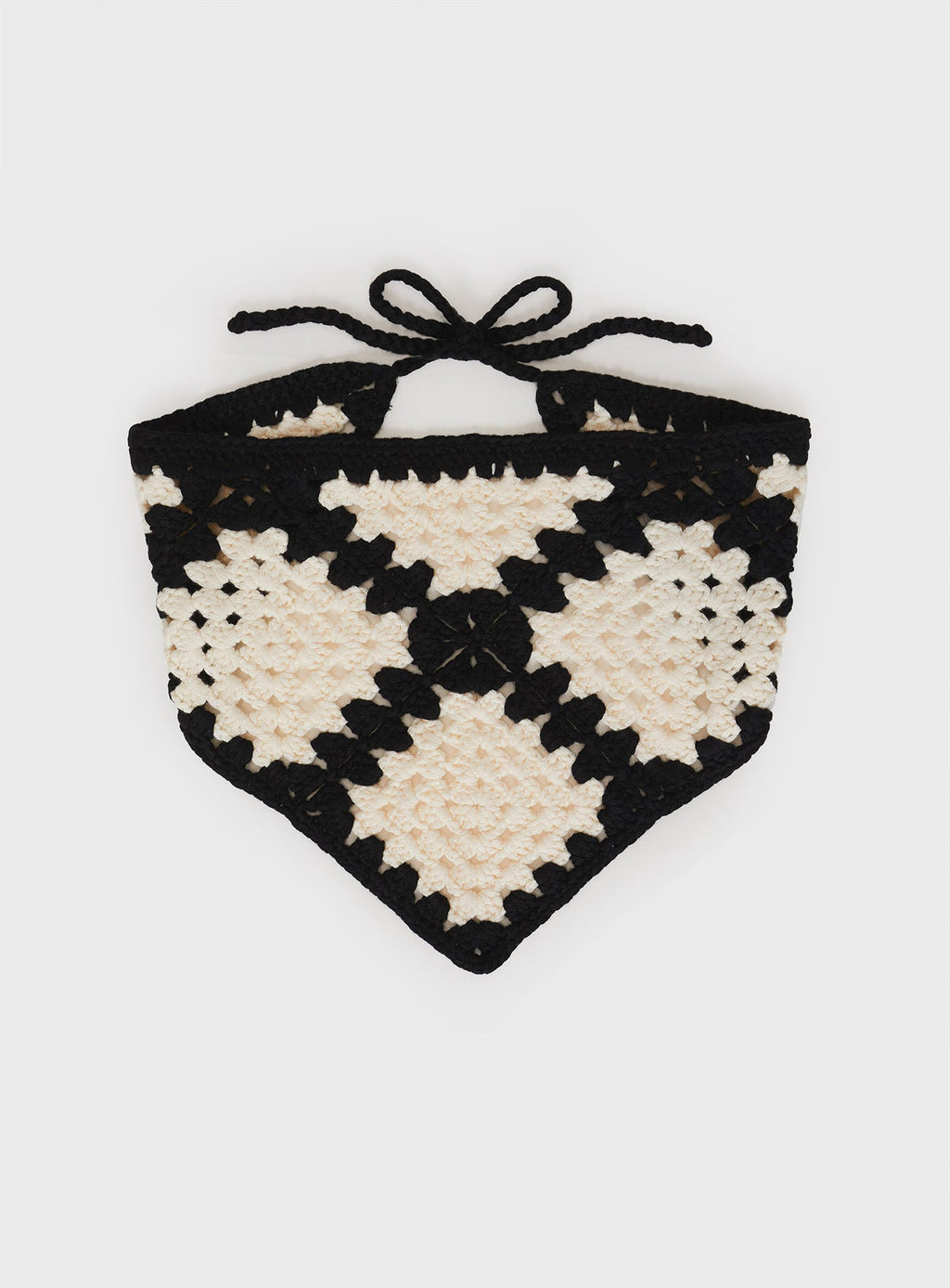 Scheana Crochet Headband Black / Cream