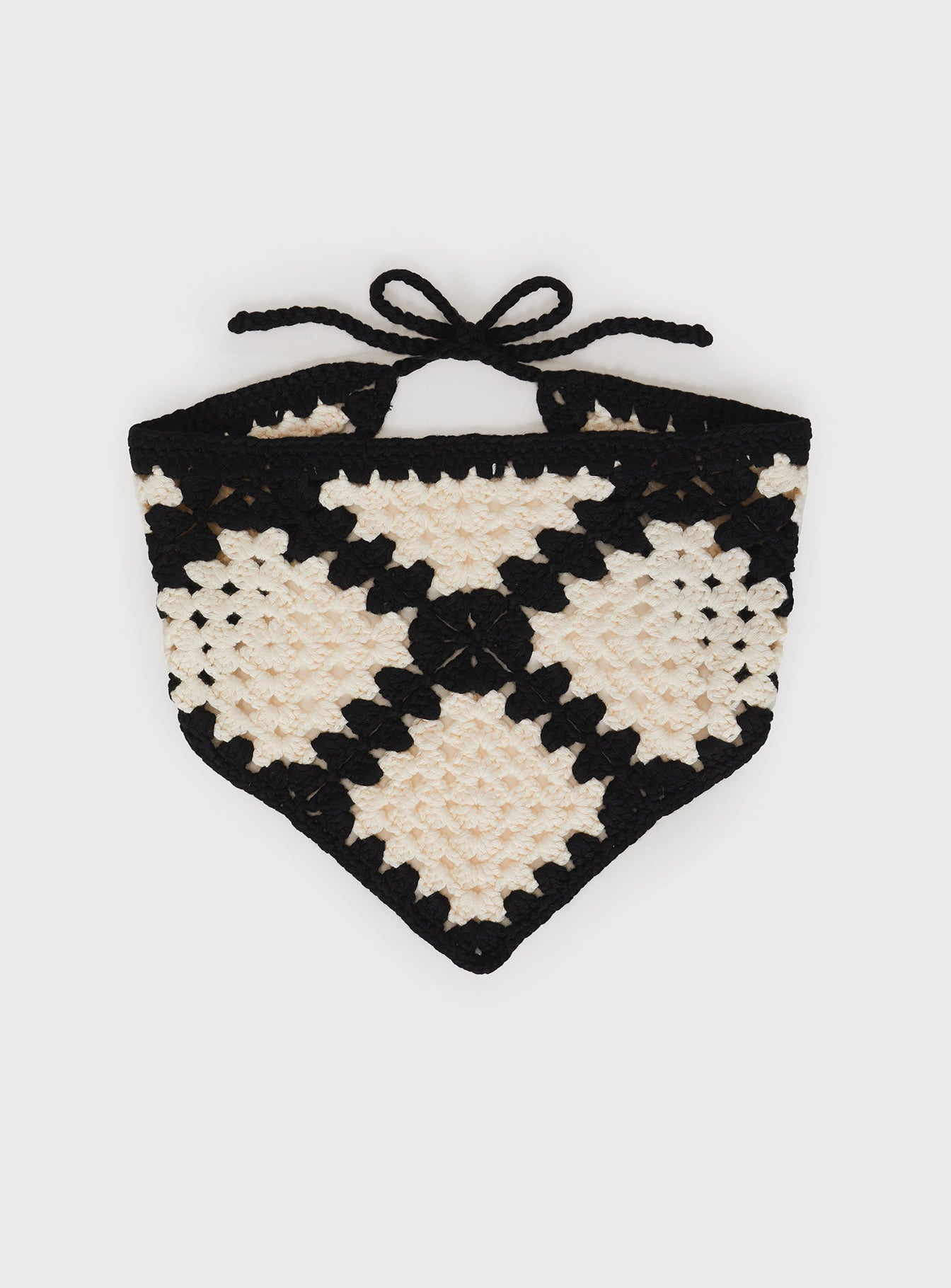 Scheana Crochet Headband Black / Cream