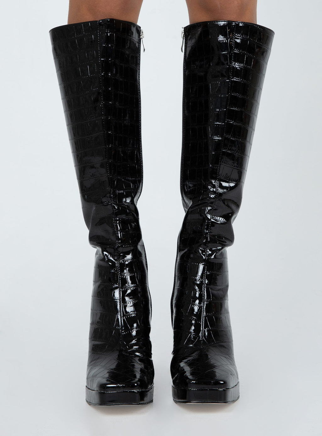 Montgomery Boots Black Croc