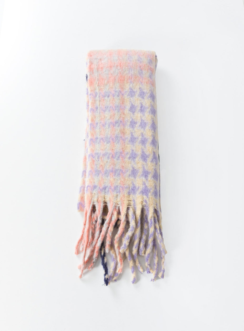Maizie Houndstooth Scarf Pink Multi