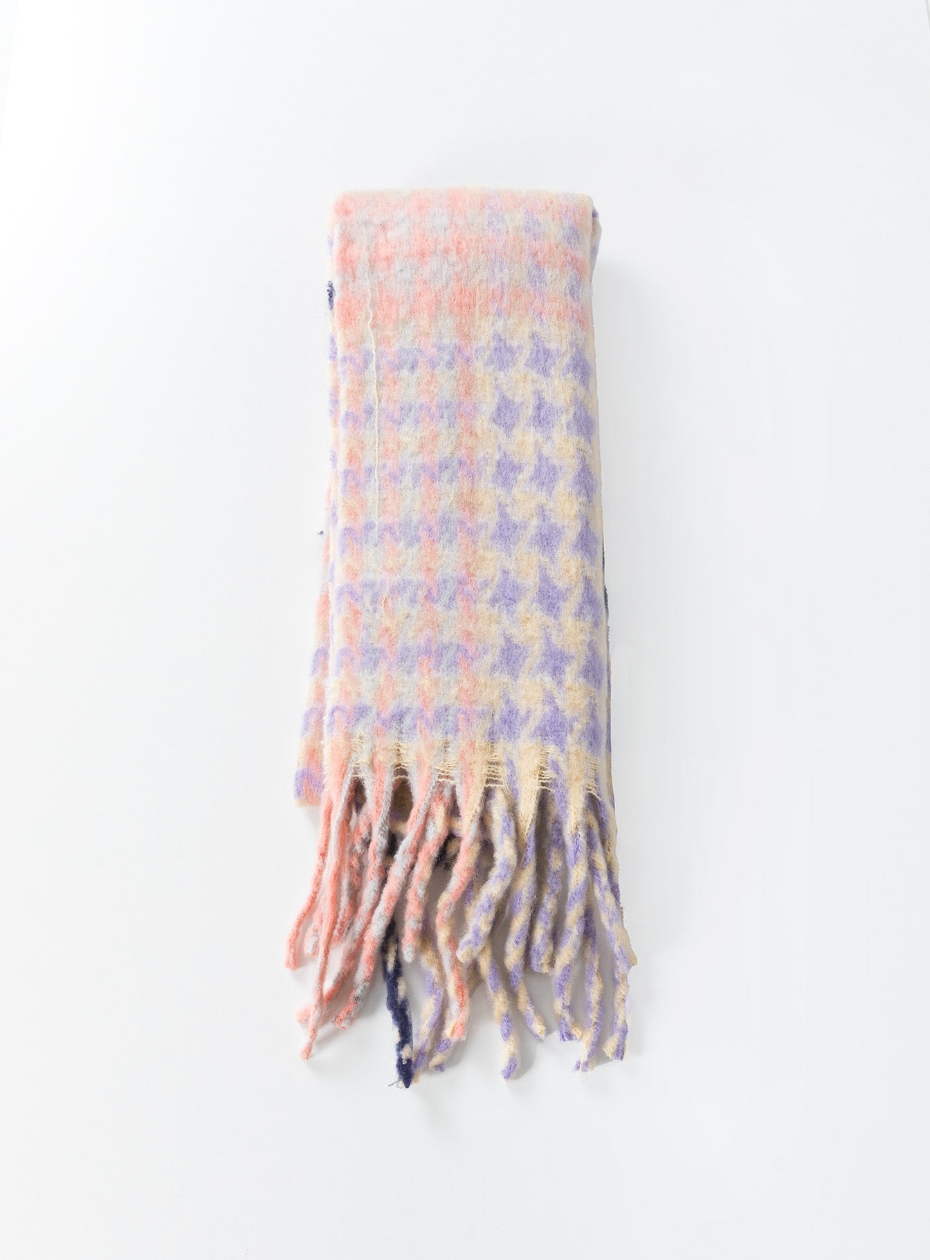 Maizie Houndstooth Scarf Pink Multi