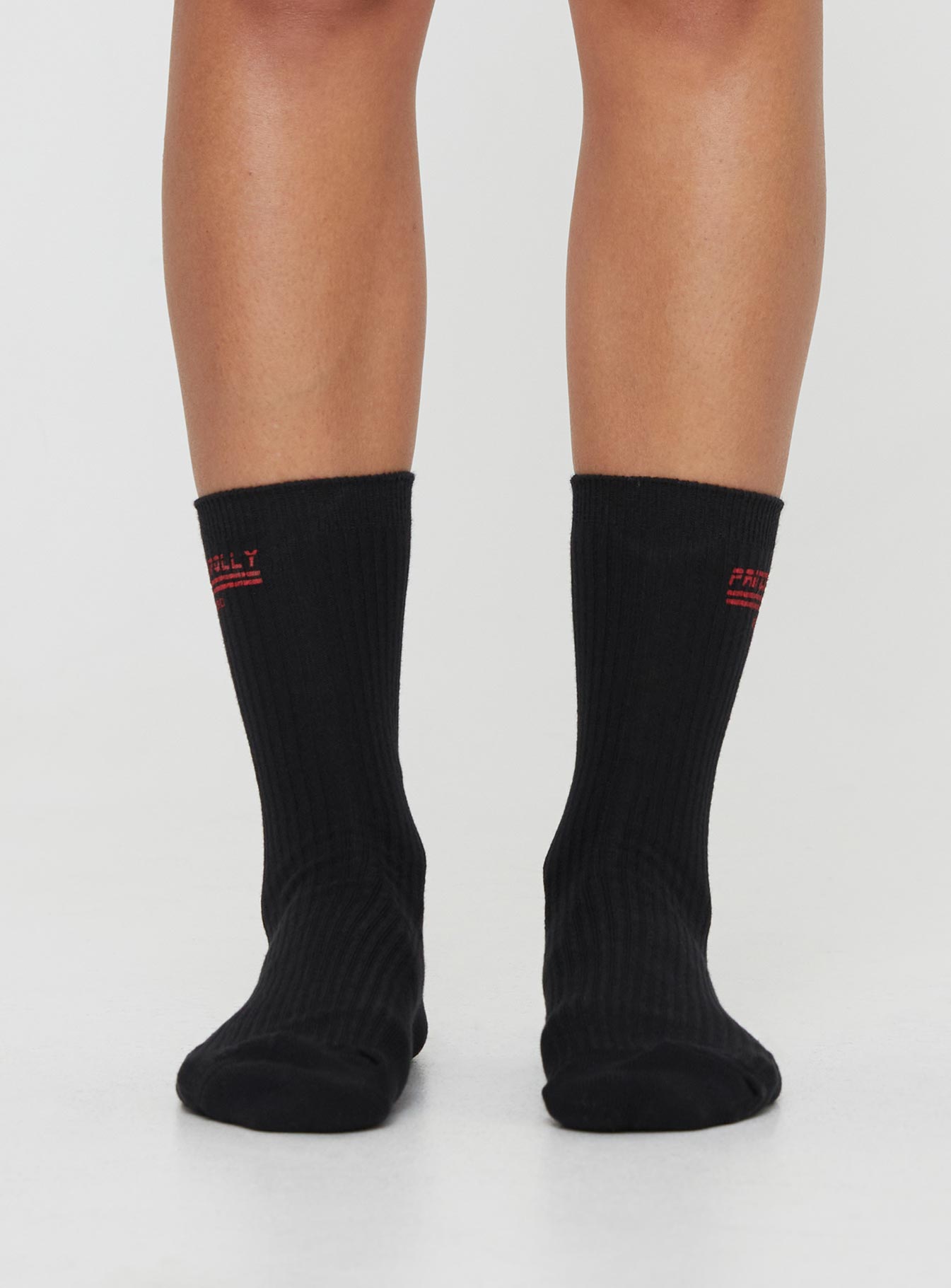 Princess Polly Crew Socks Black / Red