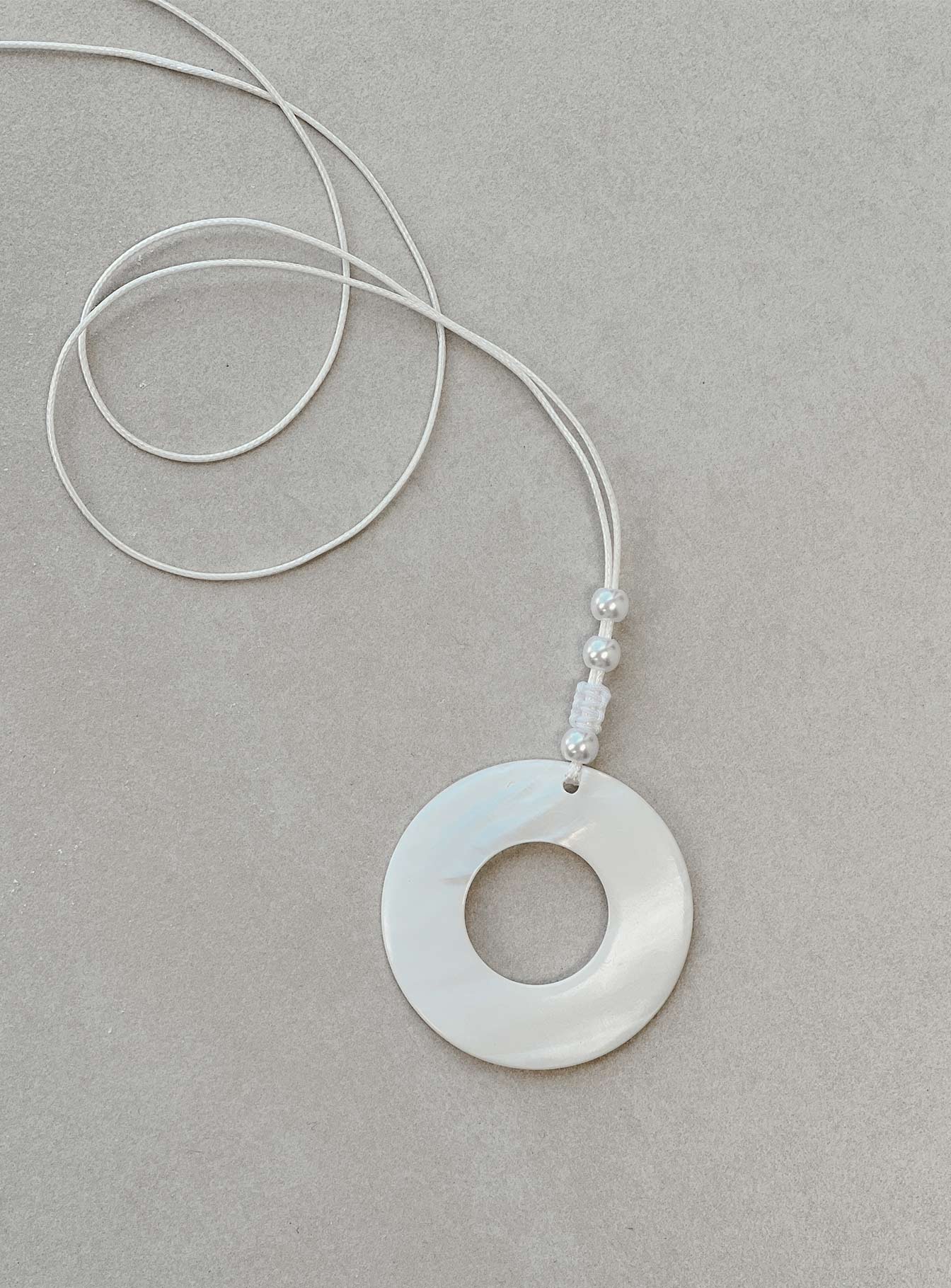 Sun Time Necklace White