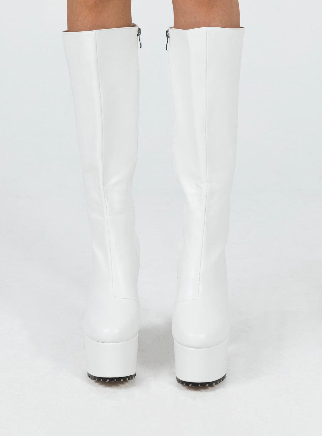 Valdo Platform Boots White