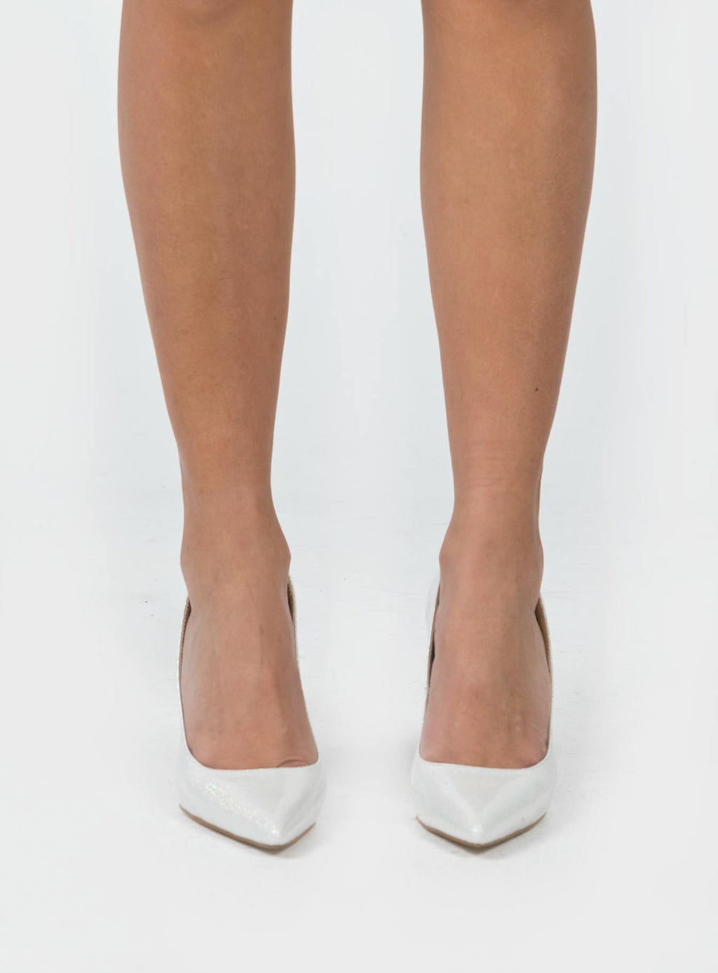 Vella Patent Heels White