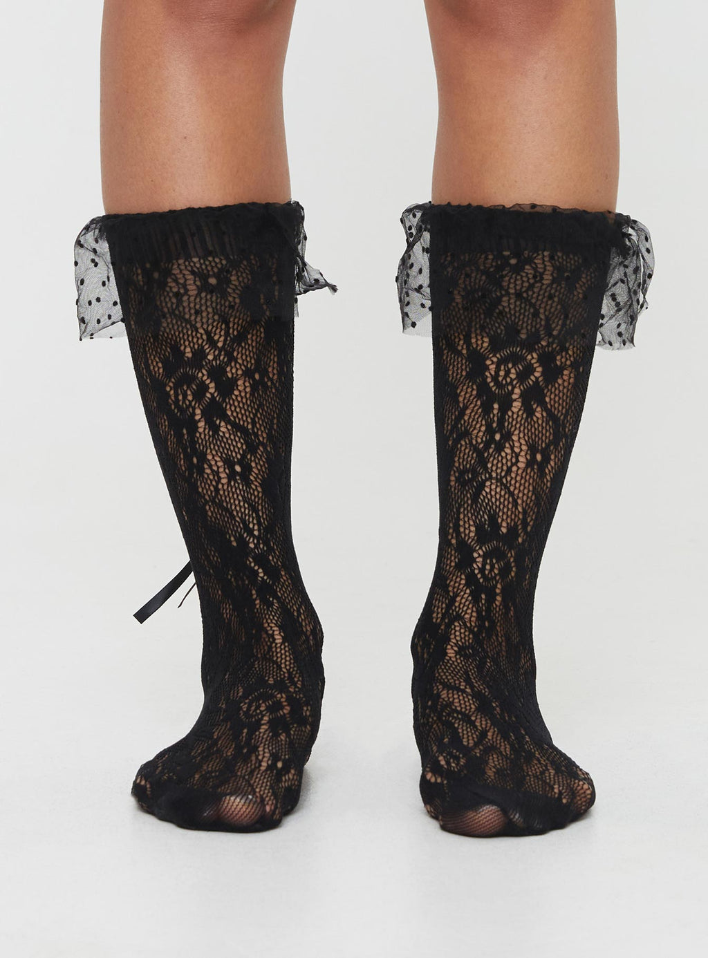 Yesenia Lace Socks Black