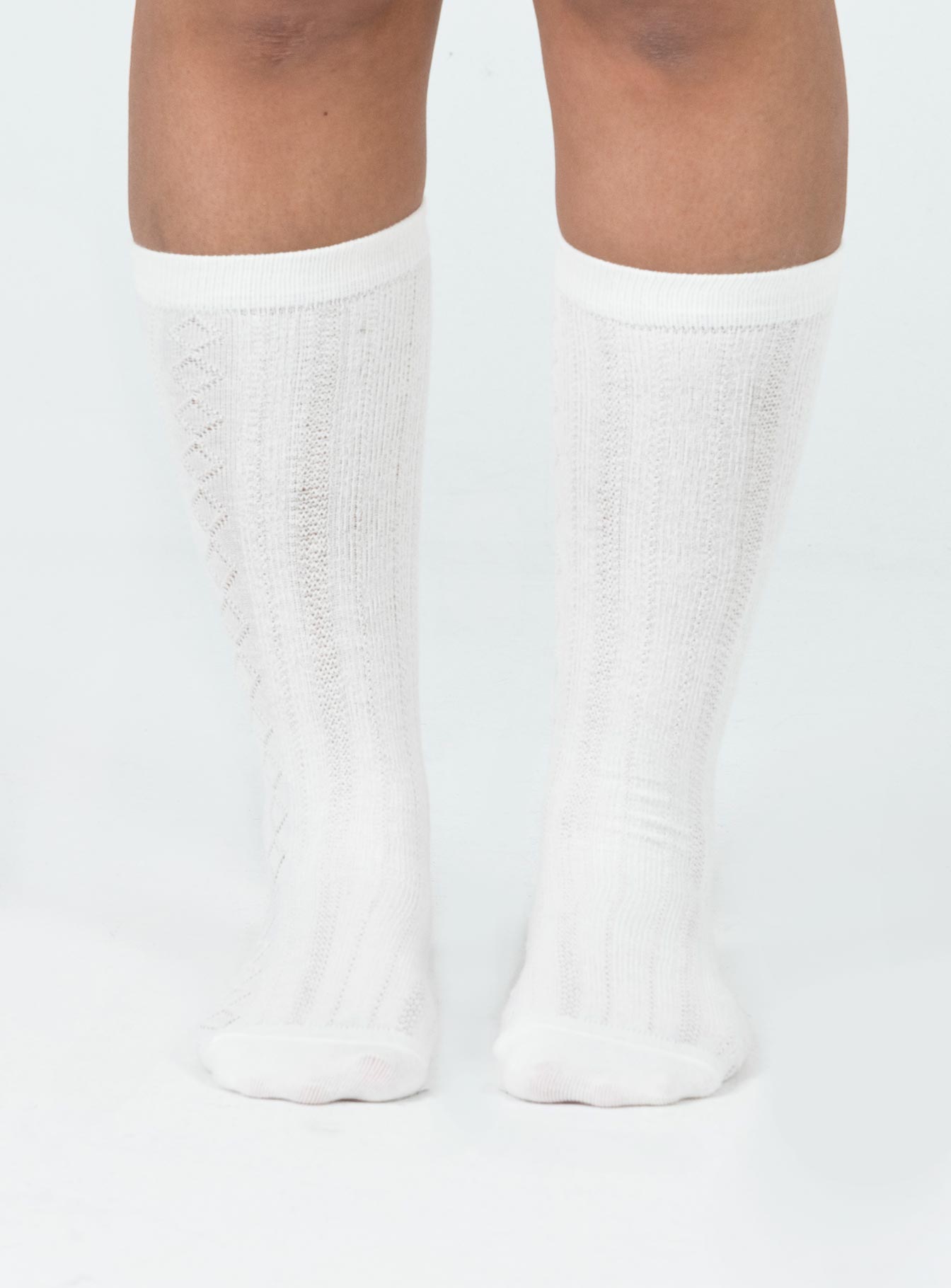 Corden Socks White