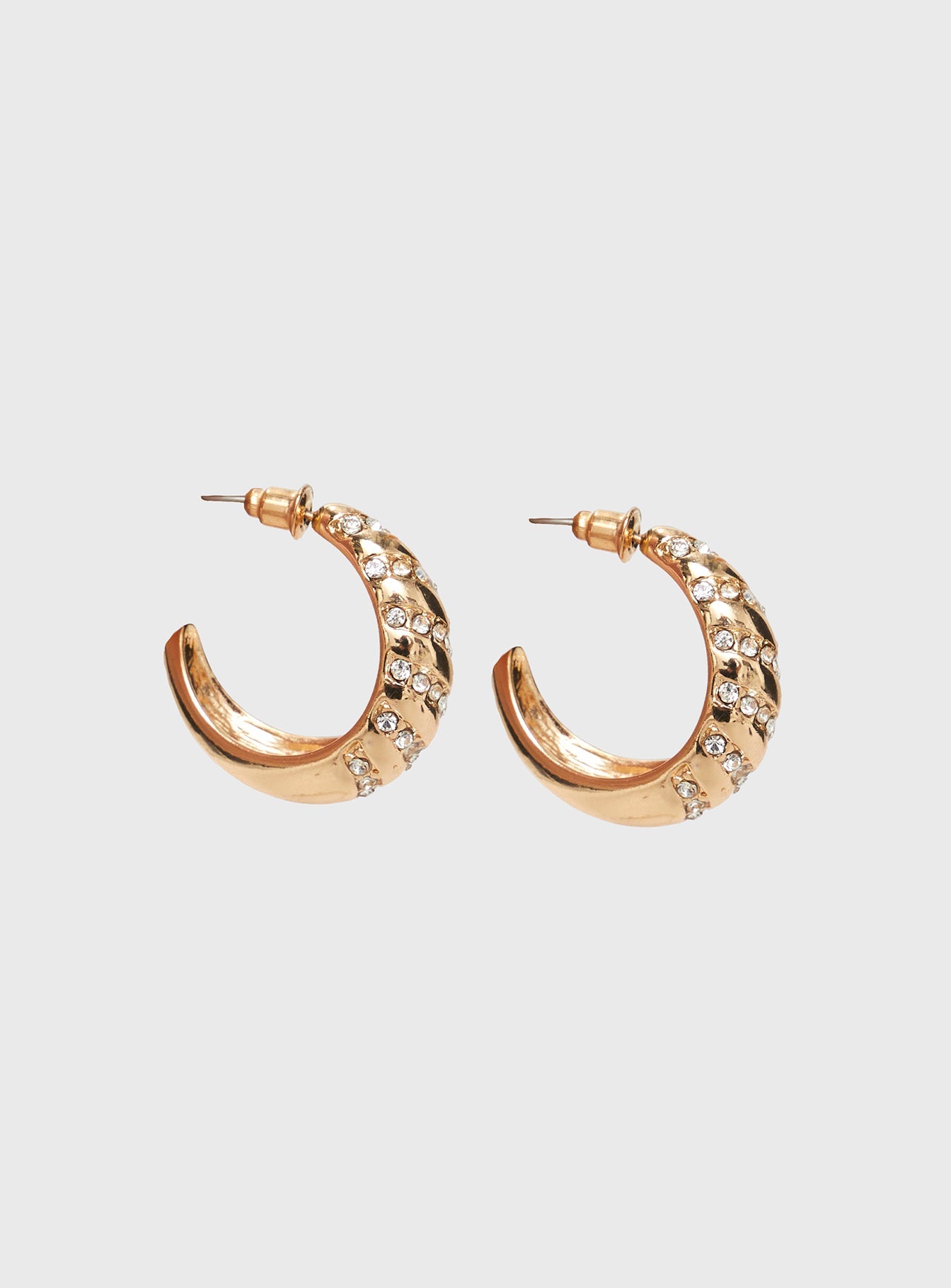 Daxtan Croissant Earrings Gold