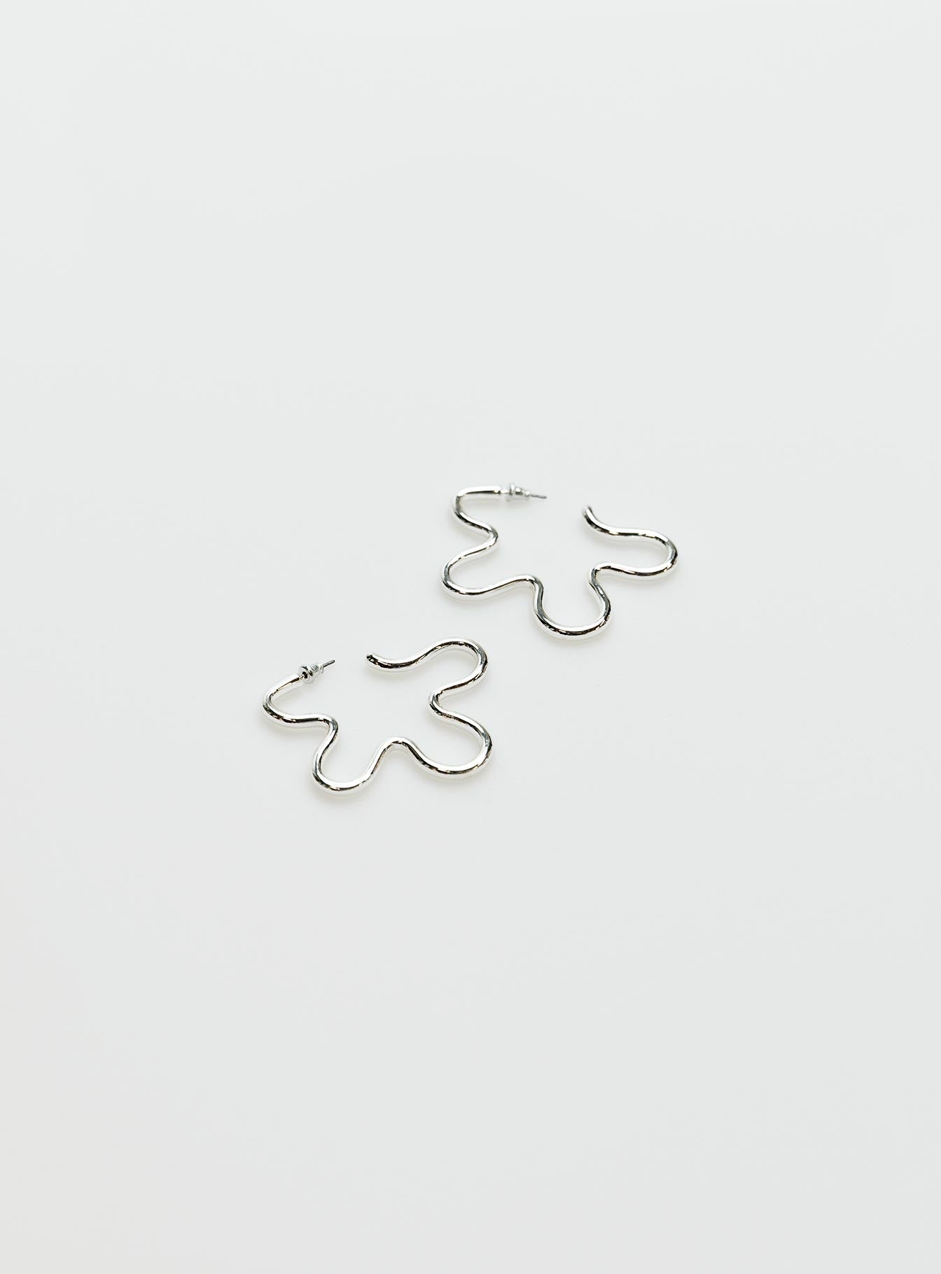 Squiggle Earrings Silver
