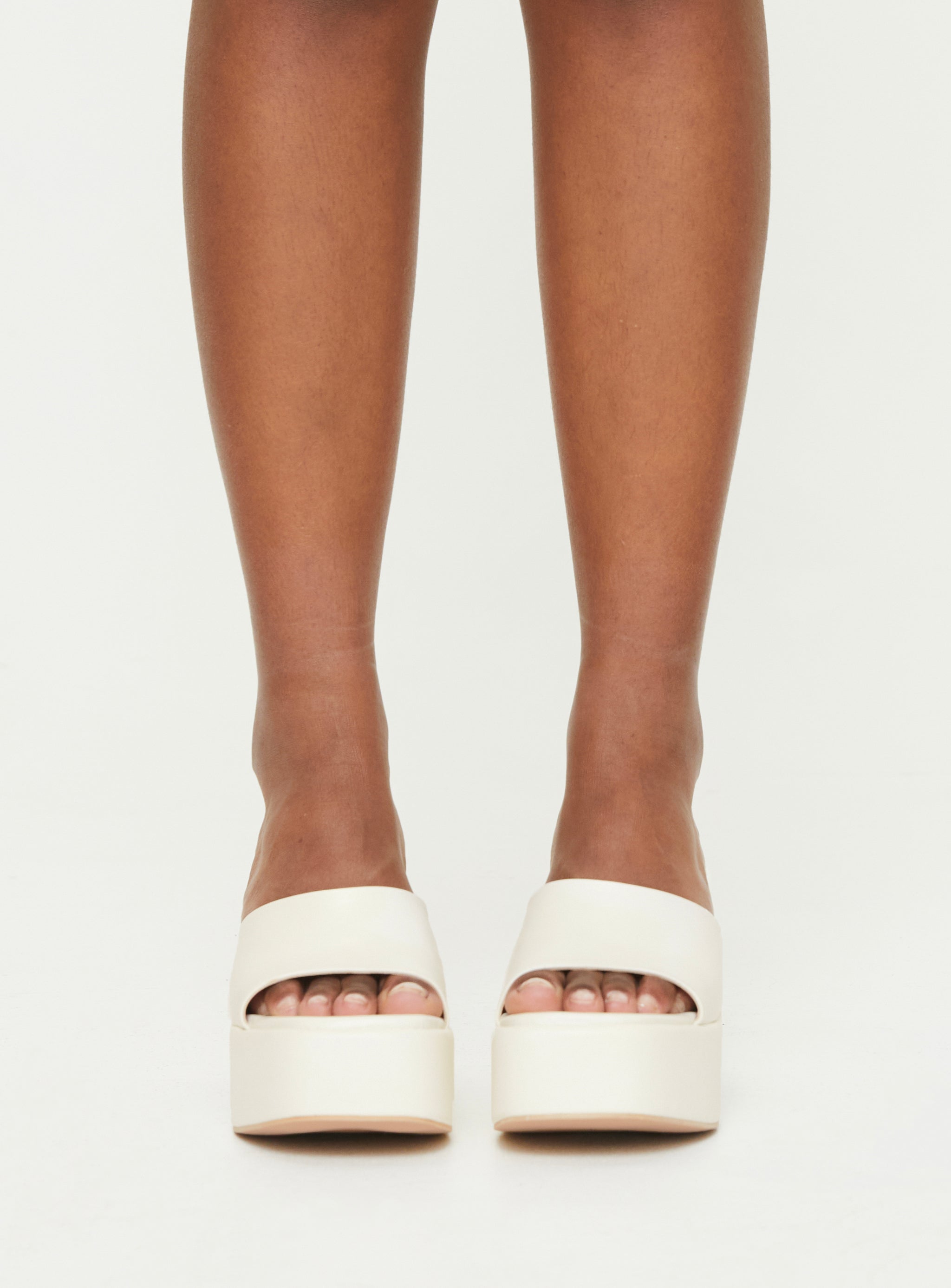 Maylor Platform Heels White