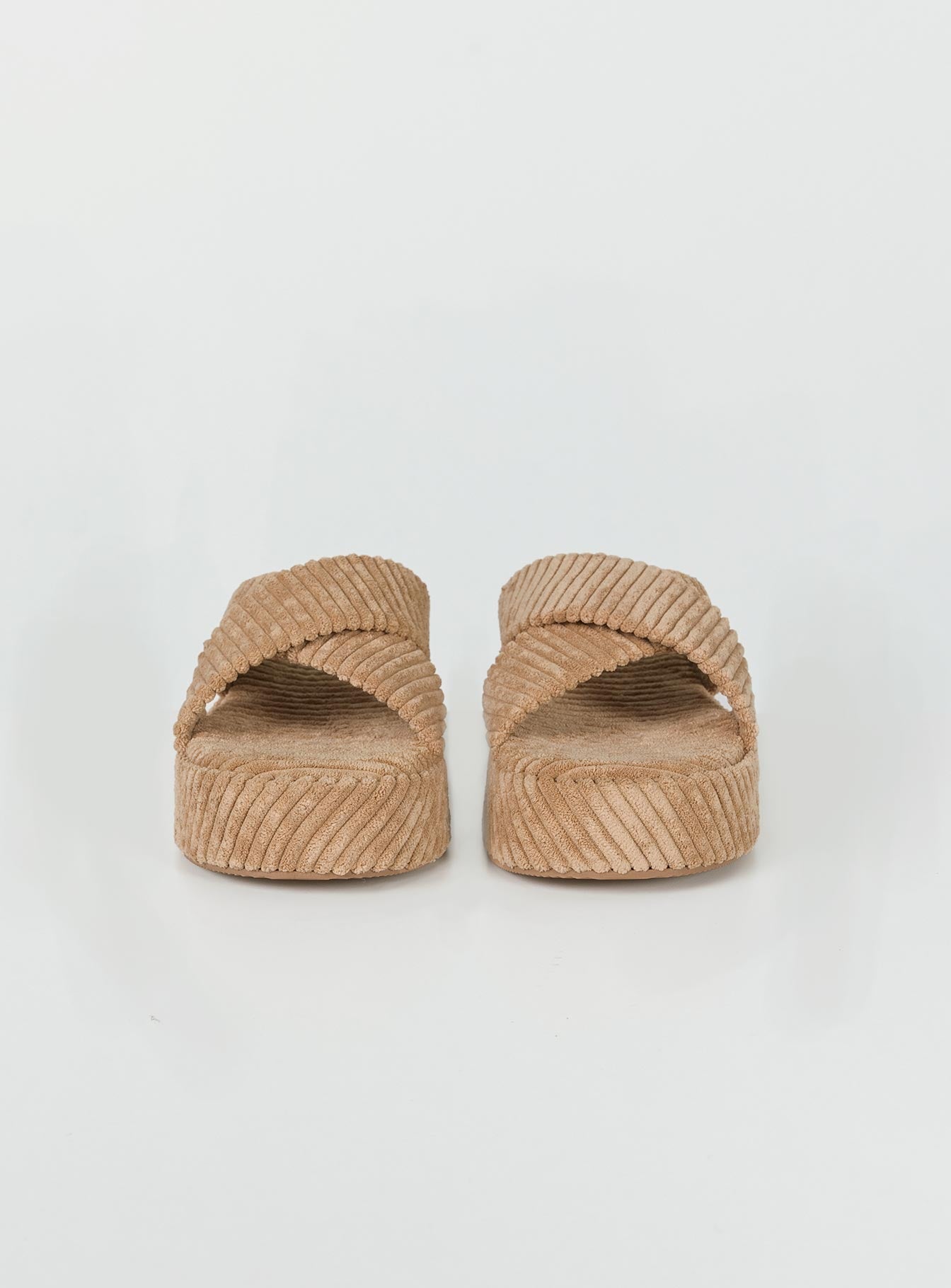 Kora Corduroy Sandals Beige