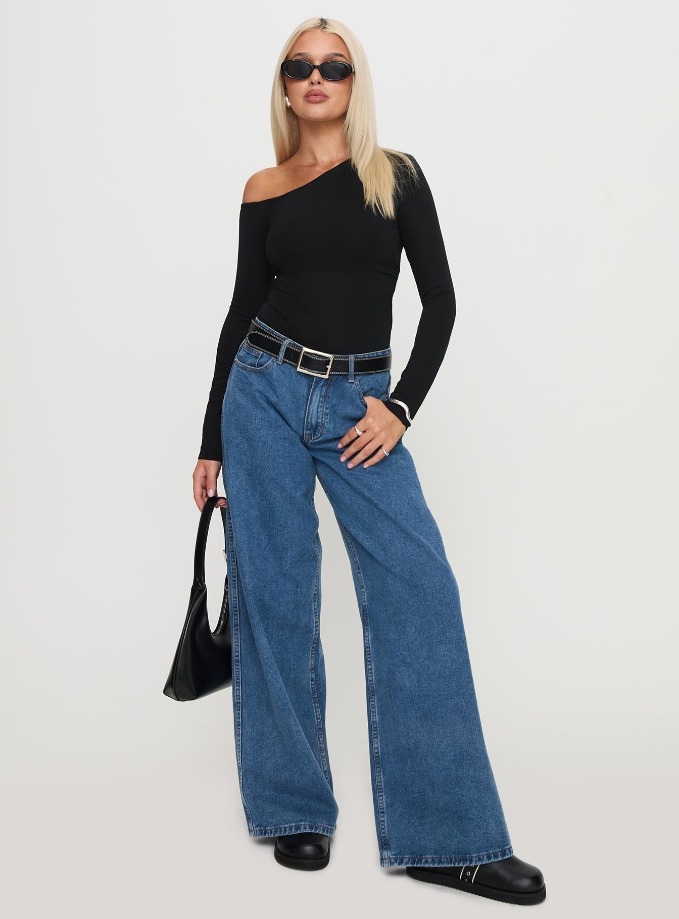 Miyako Long Sleeve Bodysuit Black