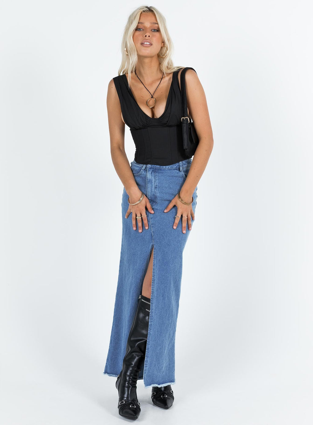 Hacienda Corset Top Black