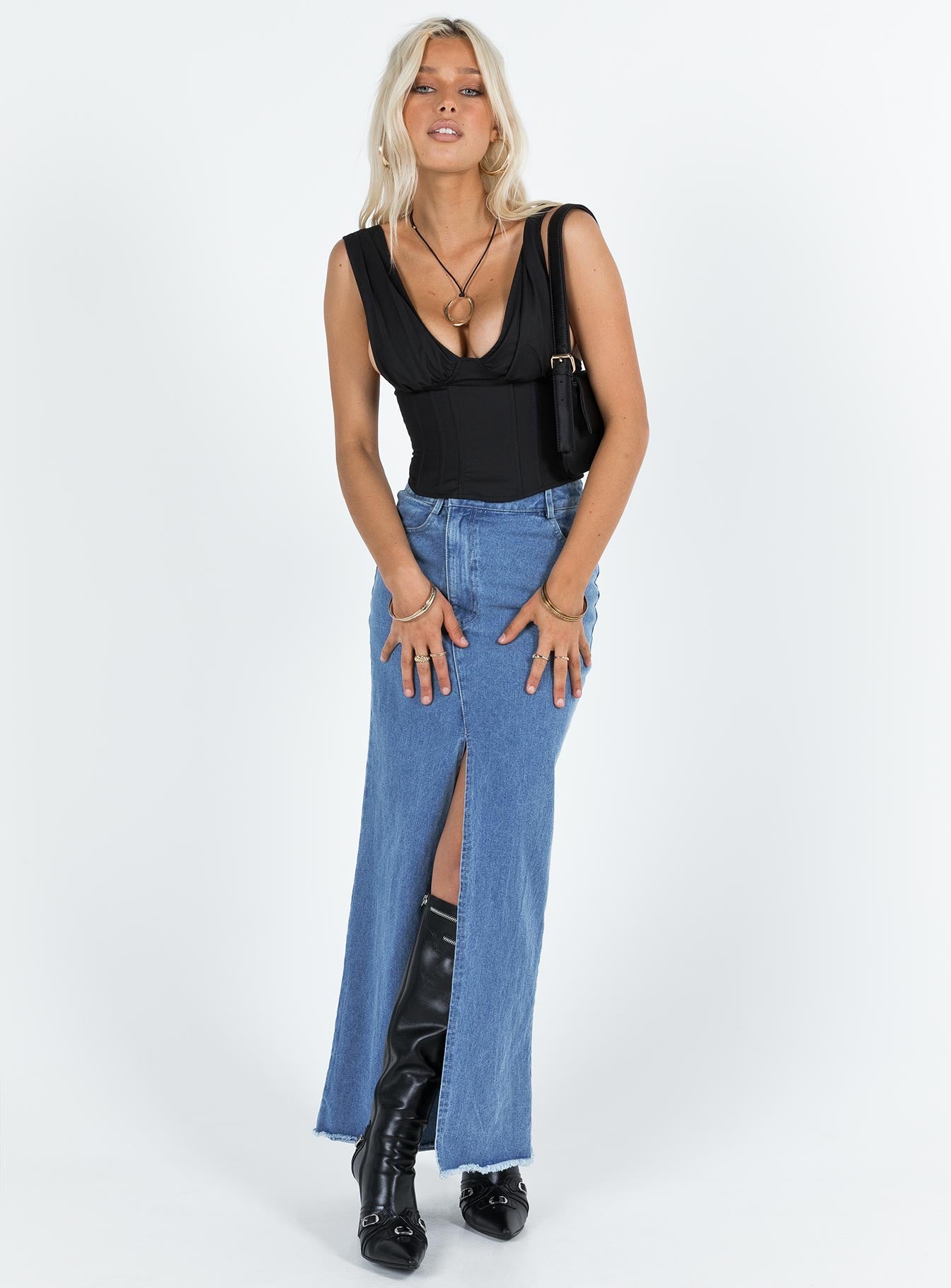 Hacienda Corset Top Black