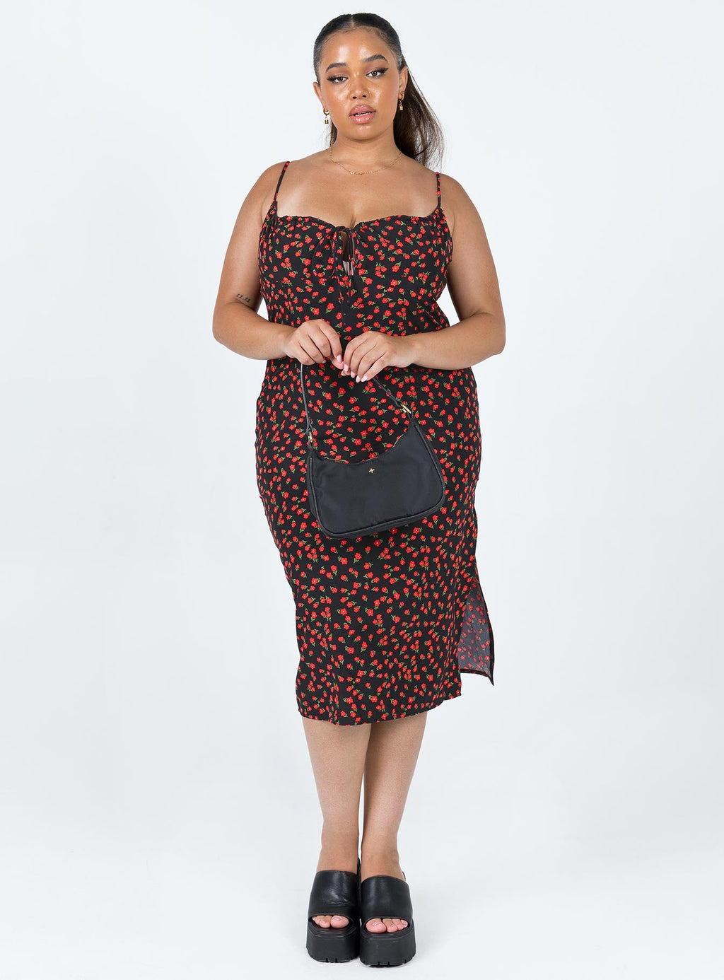 Noda Midi Dress Black Curve