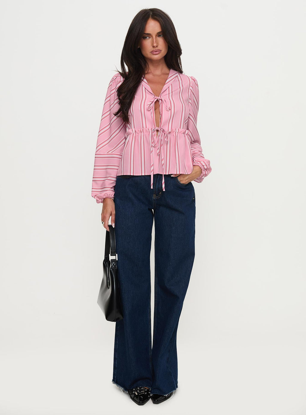 Cindylou Long Sleeve Top Pink Stripe