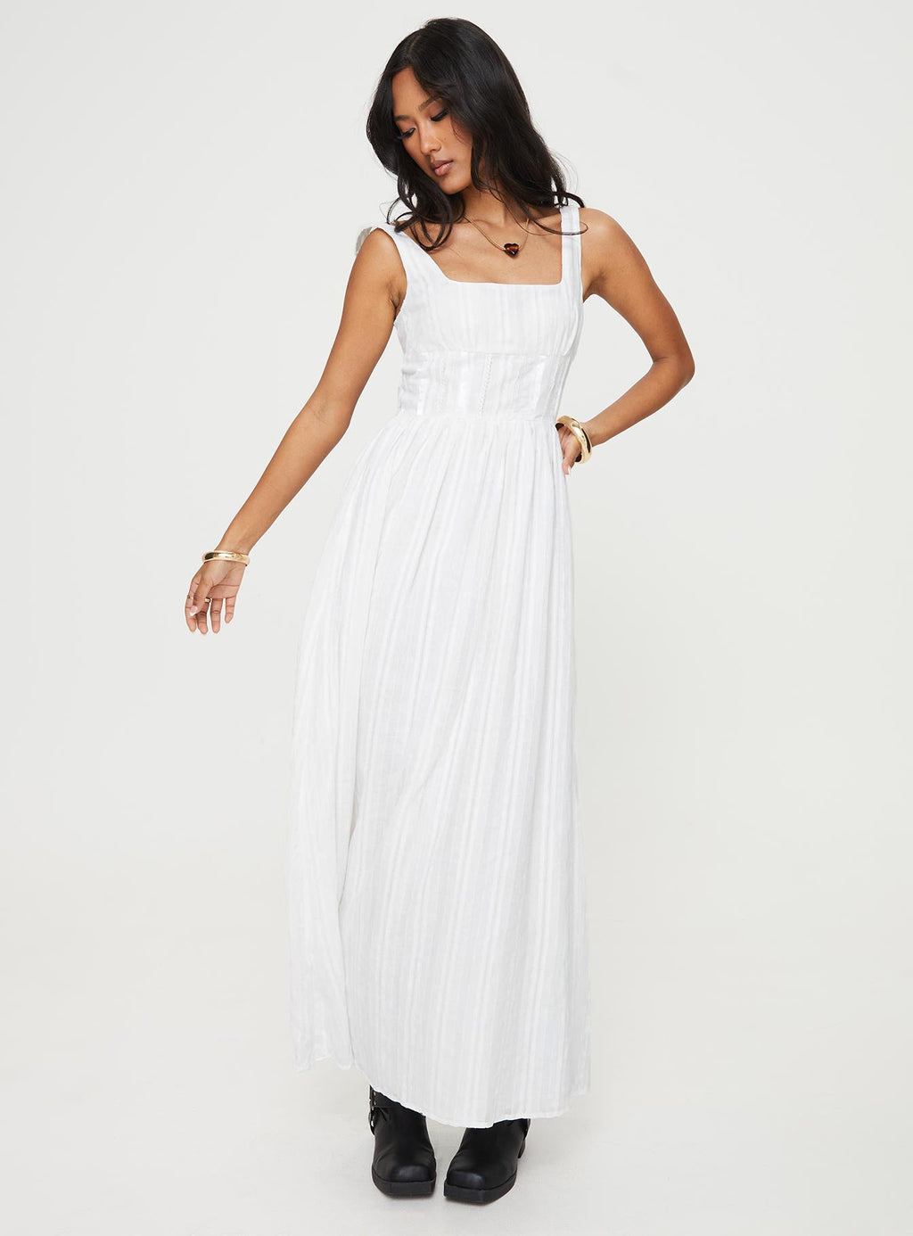 Lorinda Maxi Dress White Lower Impact