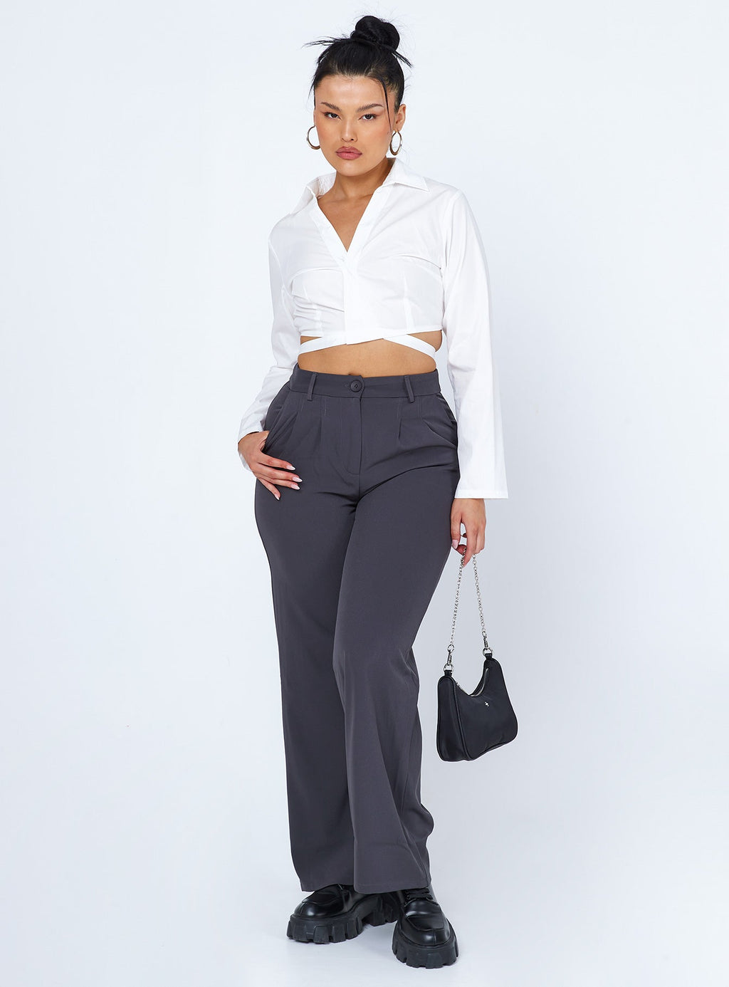 Philipa Long Sleeve Top White