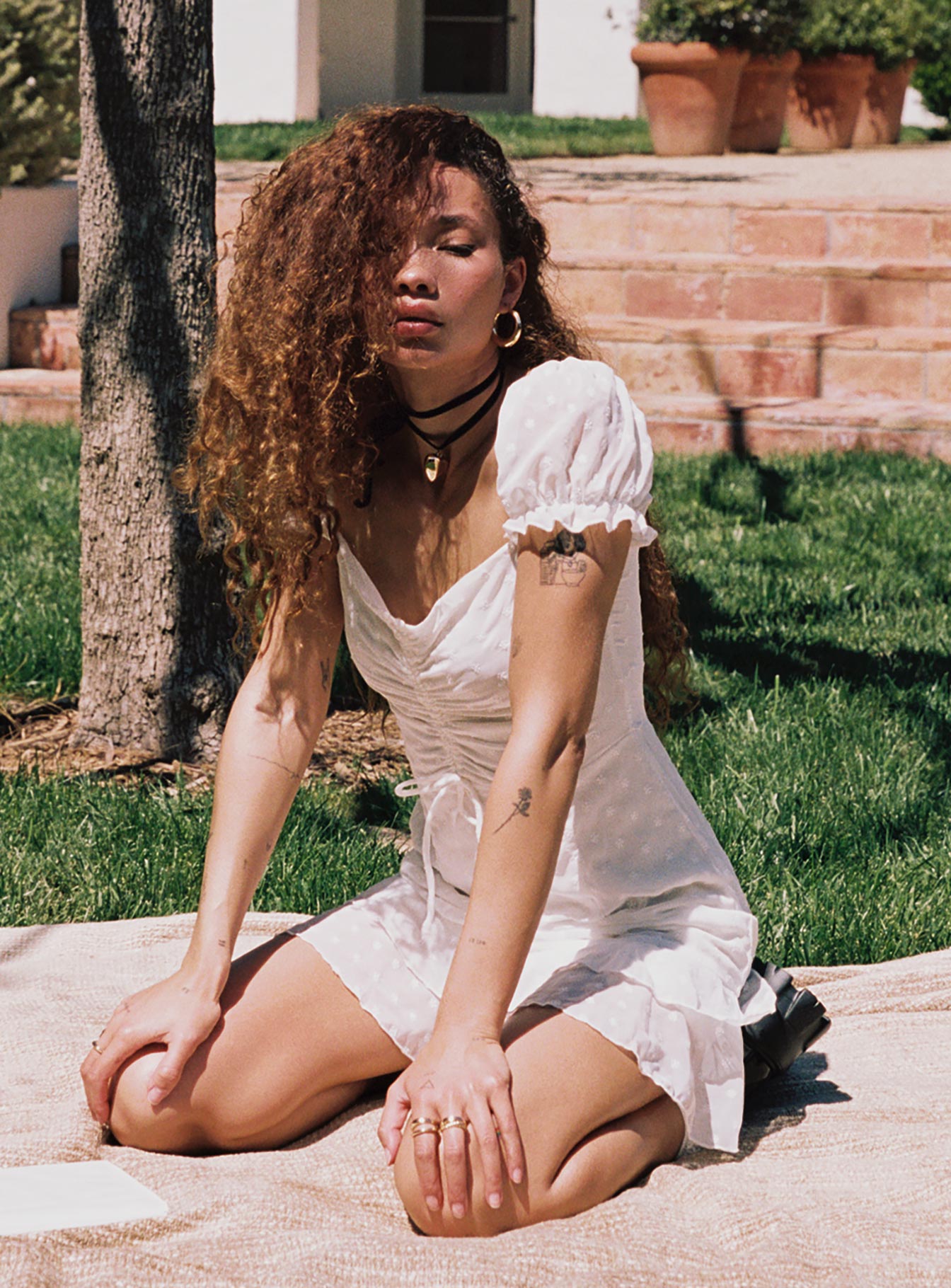 Mikail Mini Dress White