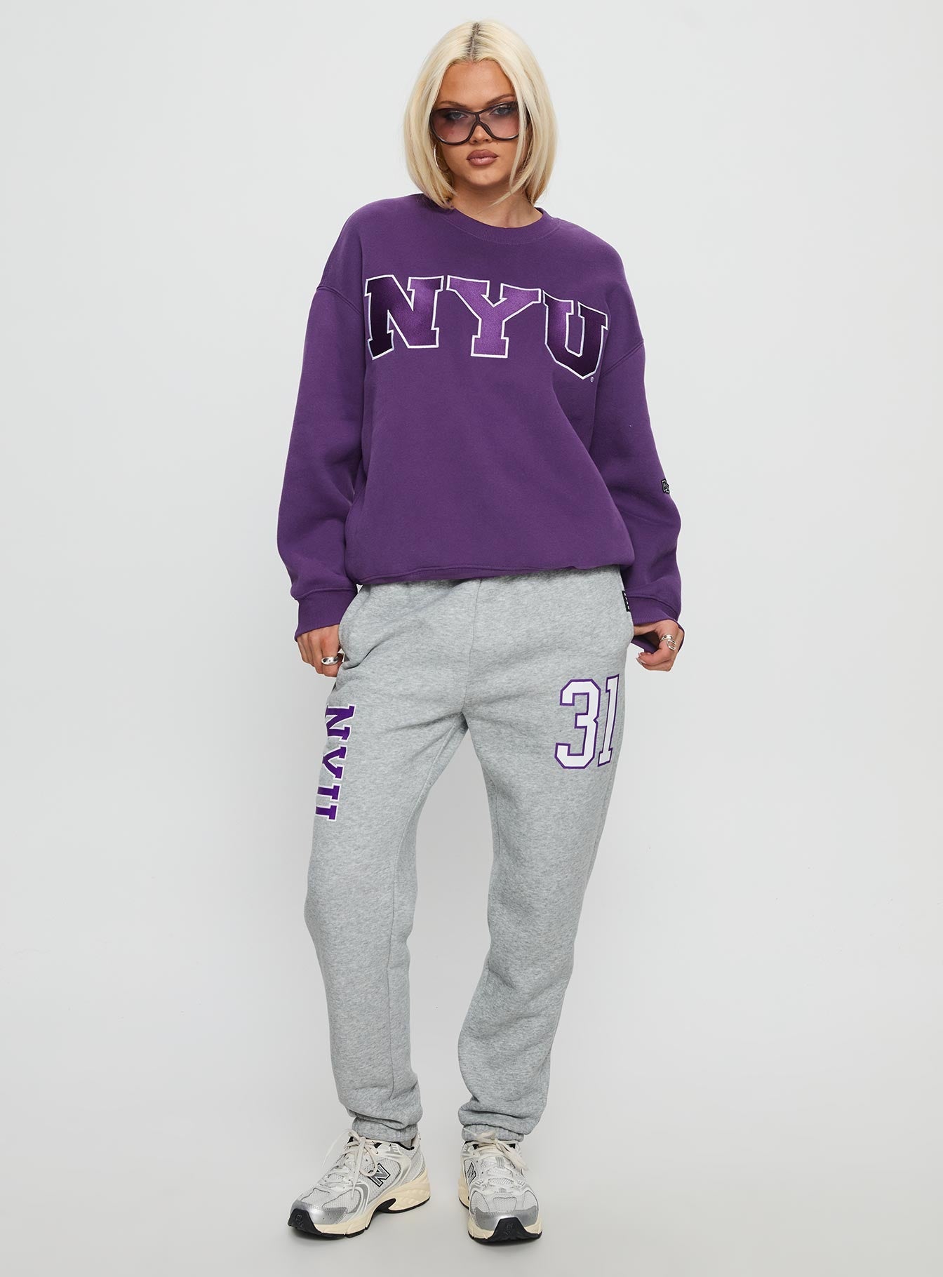 NYU Offside Crewneck Sweatshirt Purple