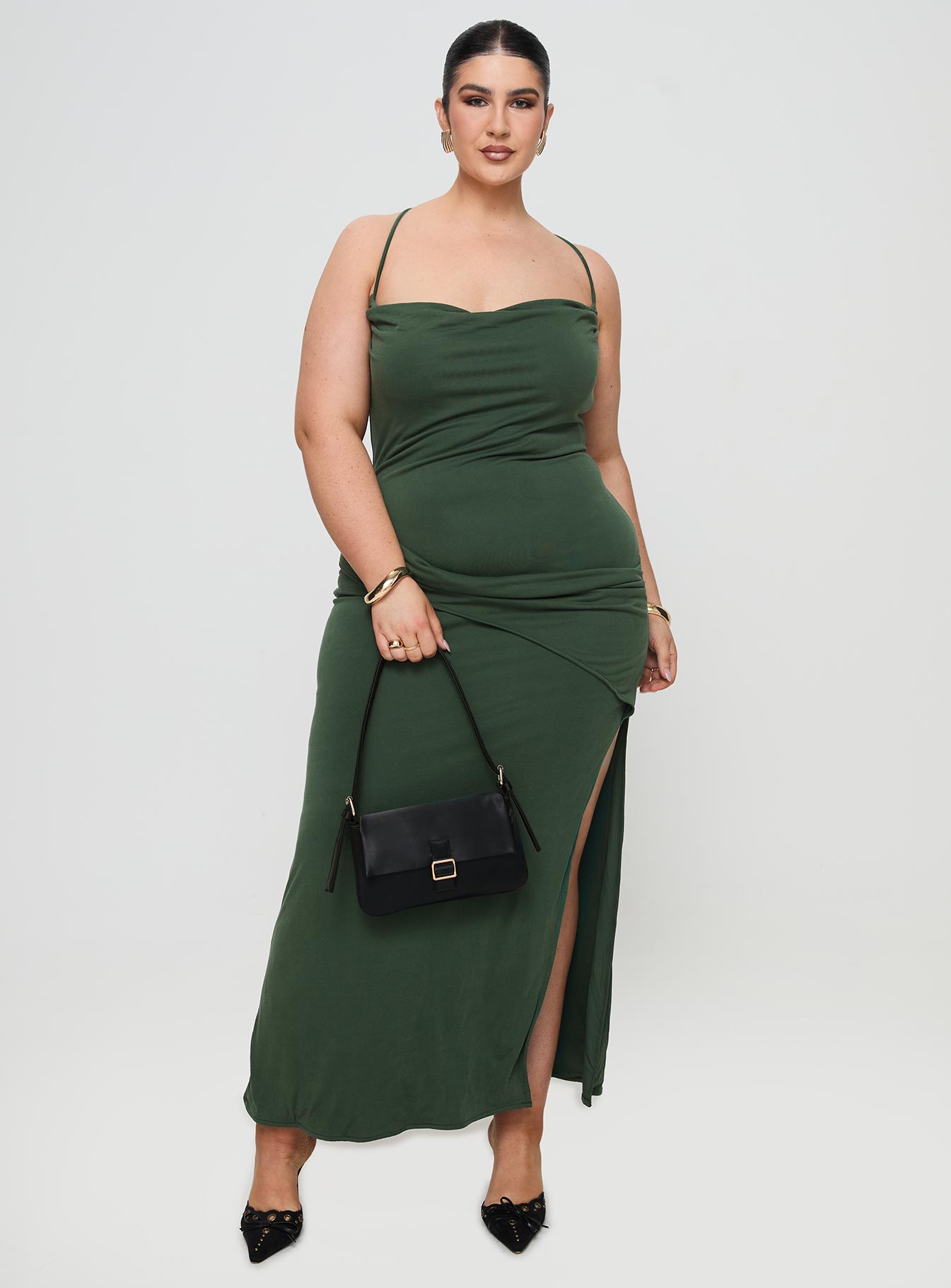 Marchesi Maxi Dress Green Curve