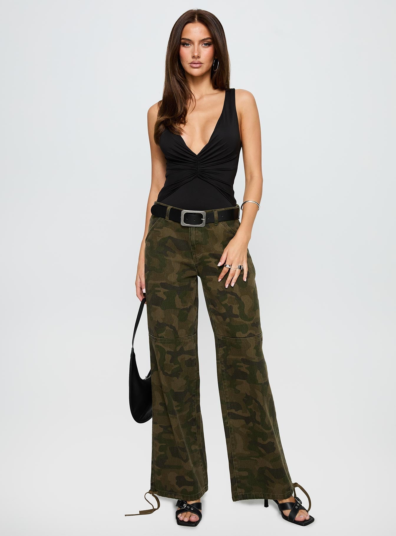 Midnight In Paris Backless Bodysuit Black