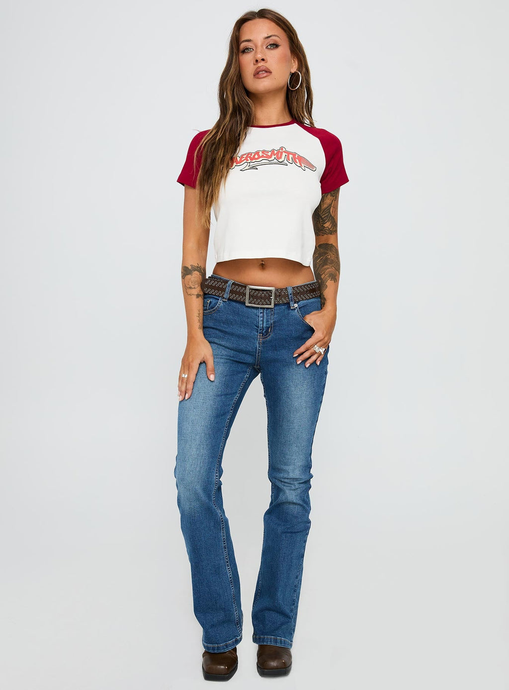 Let Rock Rule Graphic Top White / Red