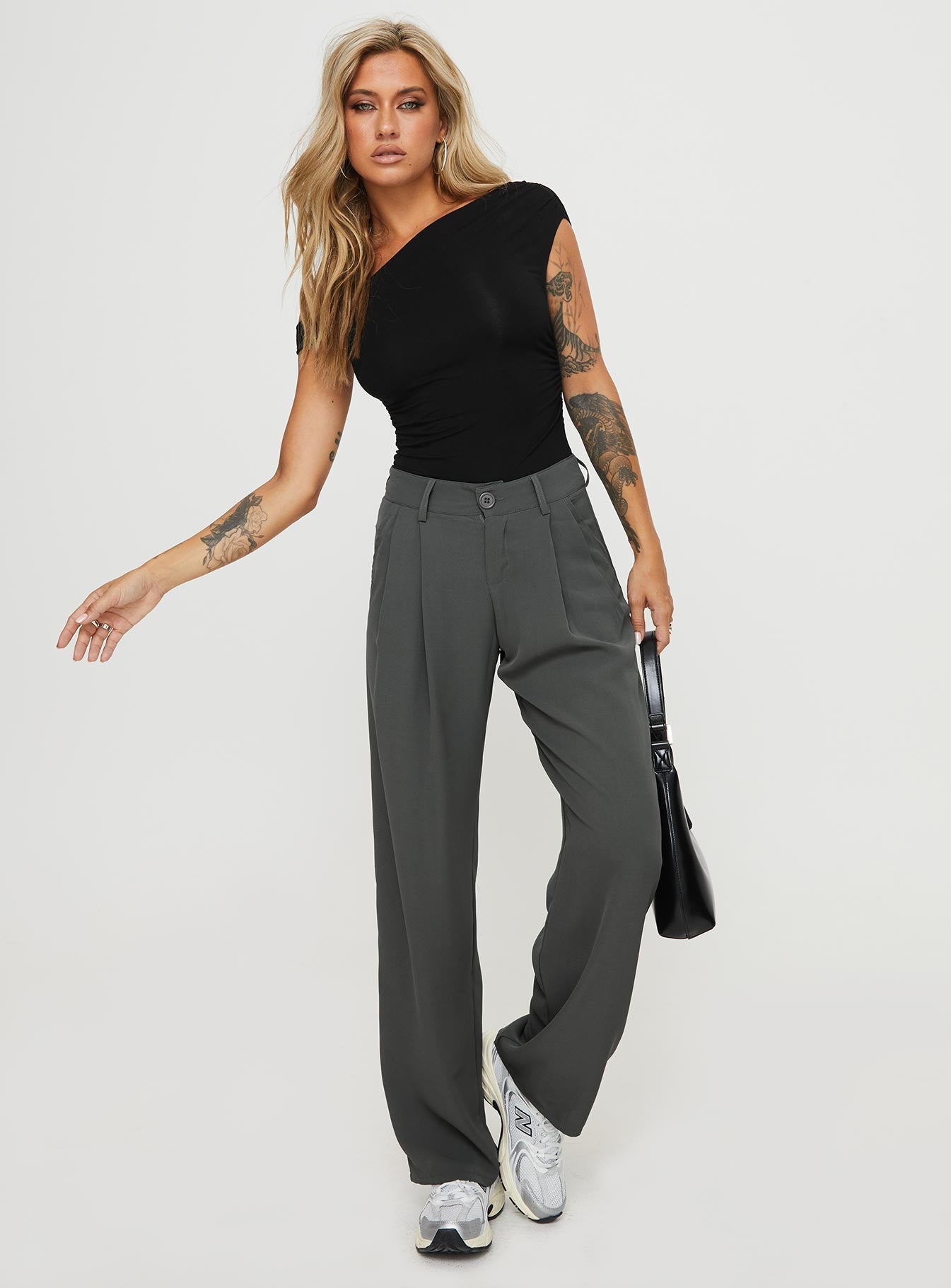 Nikkey Low Rise Pants Slate