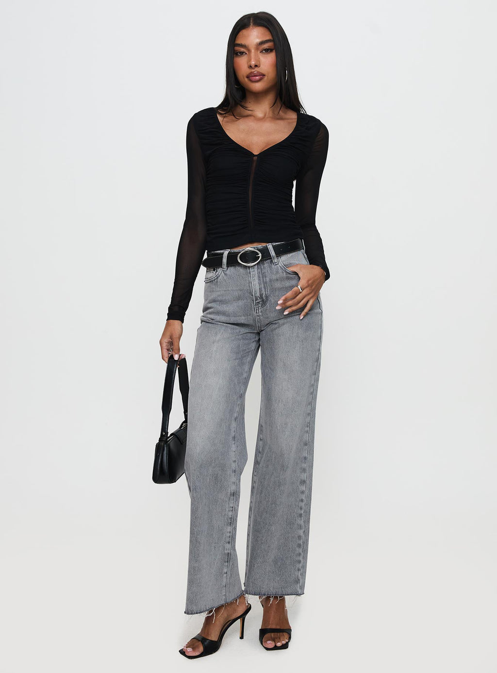 Tenzin Ruched Top Black