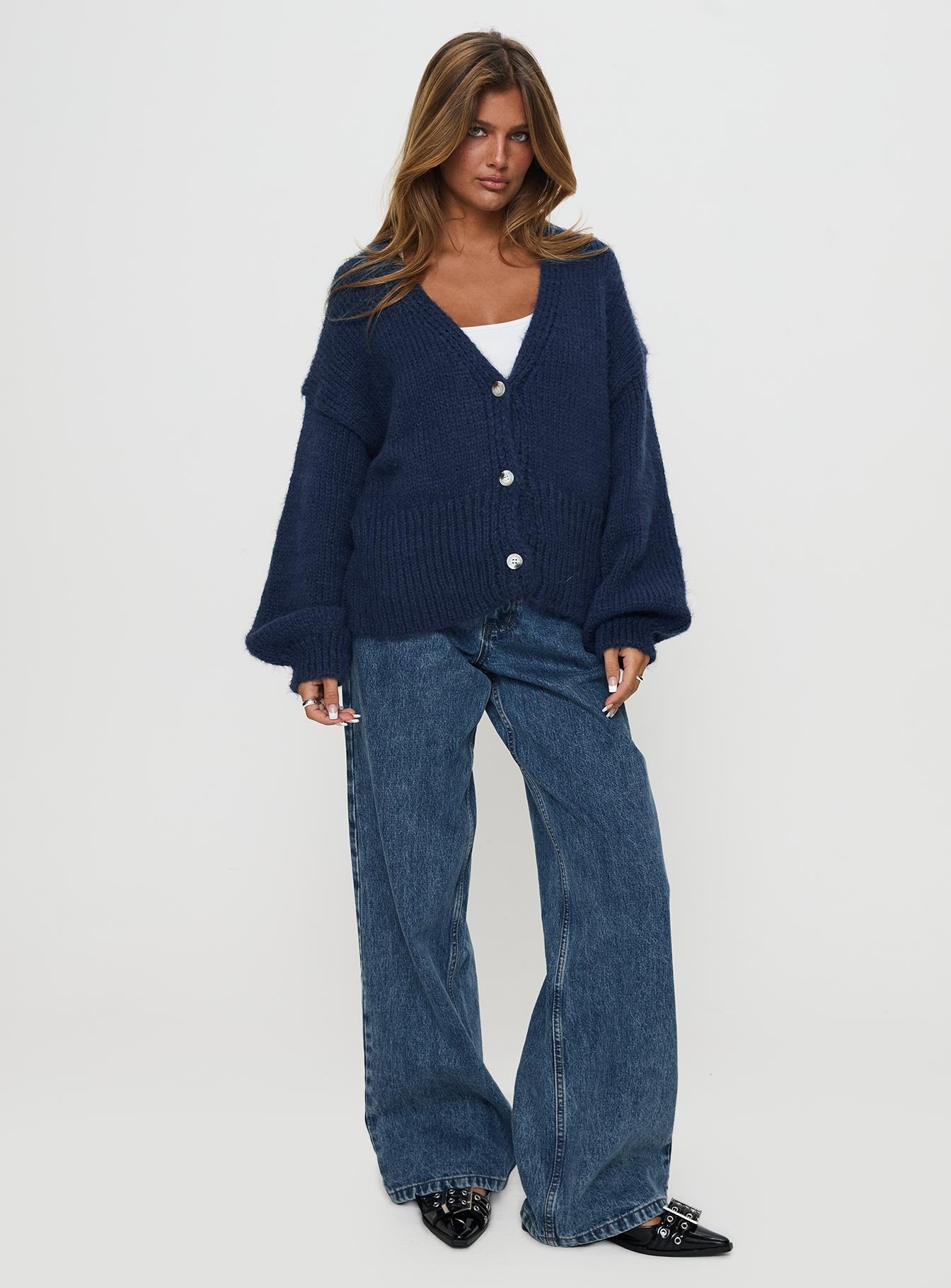 Yasmyn Knit Cardigan Royal Blue