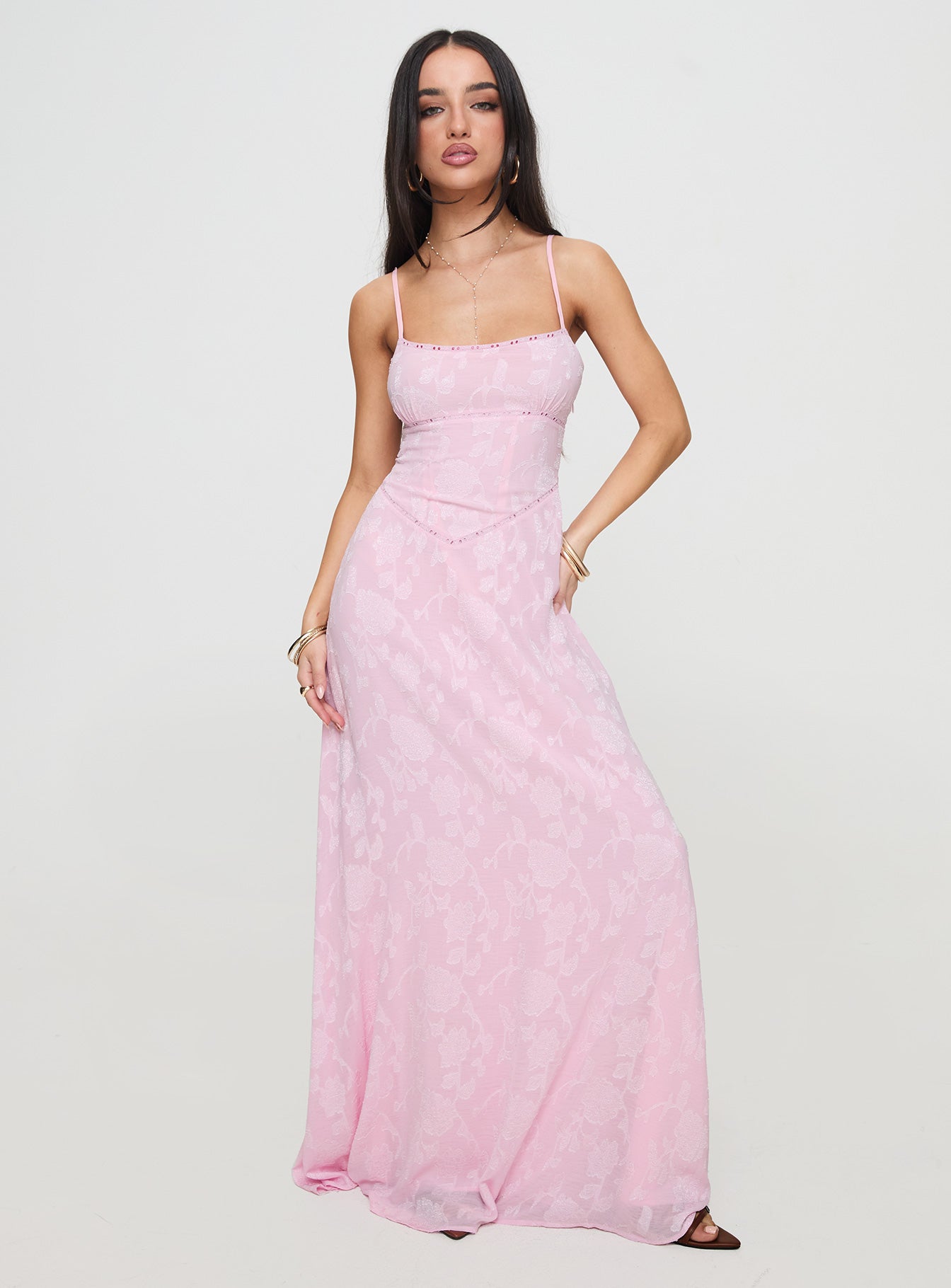 South Of France Maxi Dress Pink Petite