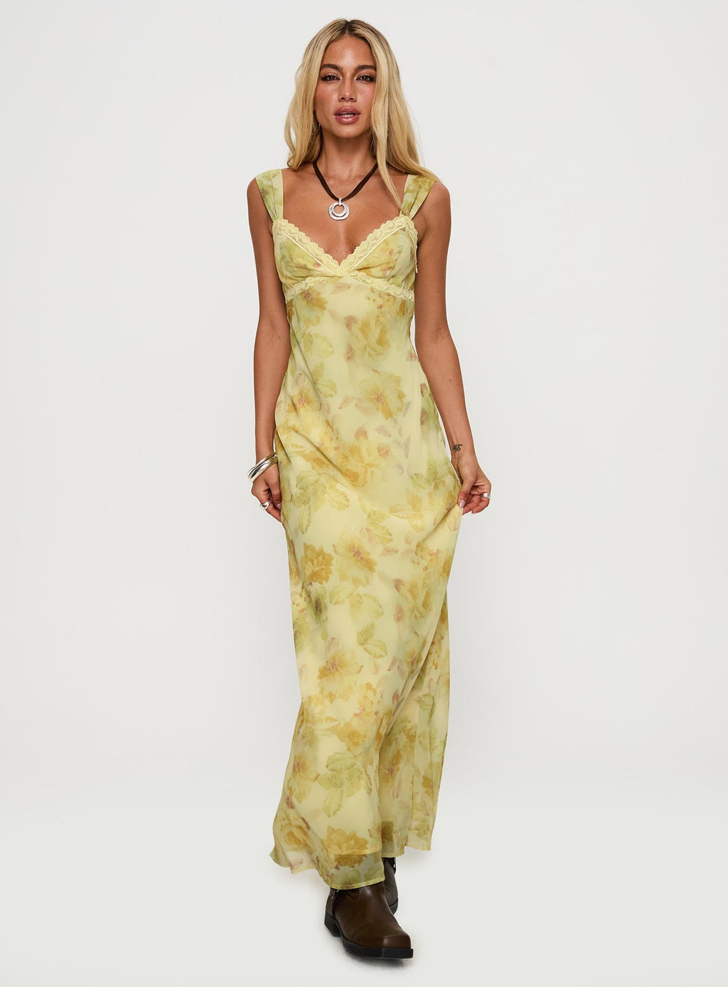 Fernwood Maxi Dress Yellow Multi