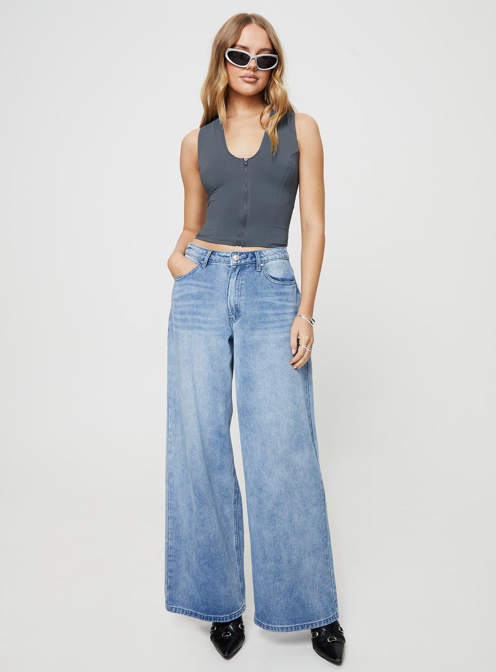 Turro Vest Top Slate