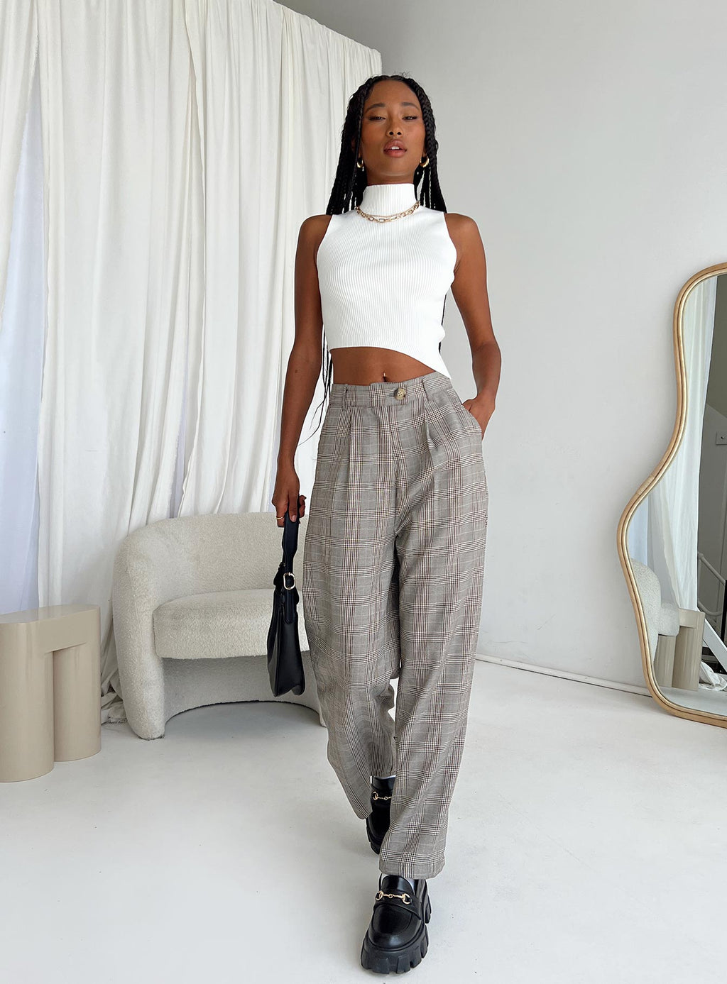 Vail Pants Beige Check