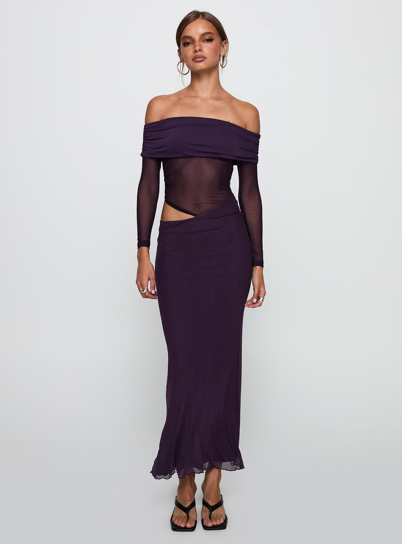 Soul Ties Long Sleeve Maxi Dress Purple