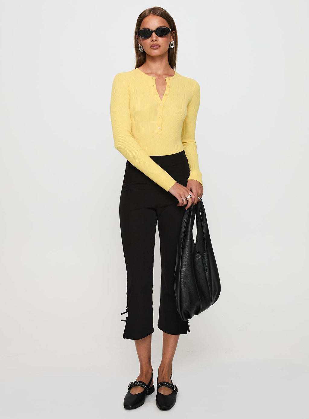 Kerra Long Sleeve Bodysuit Lemon