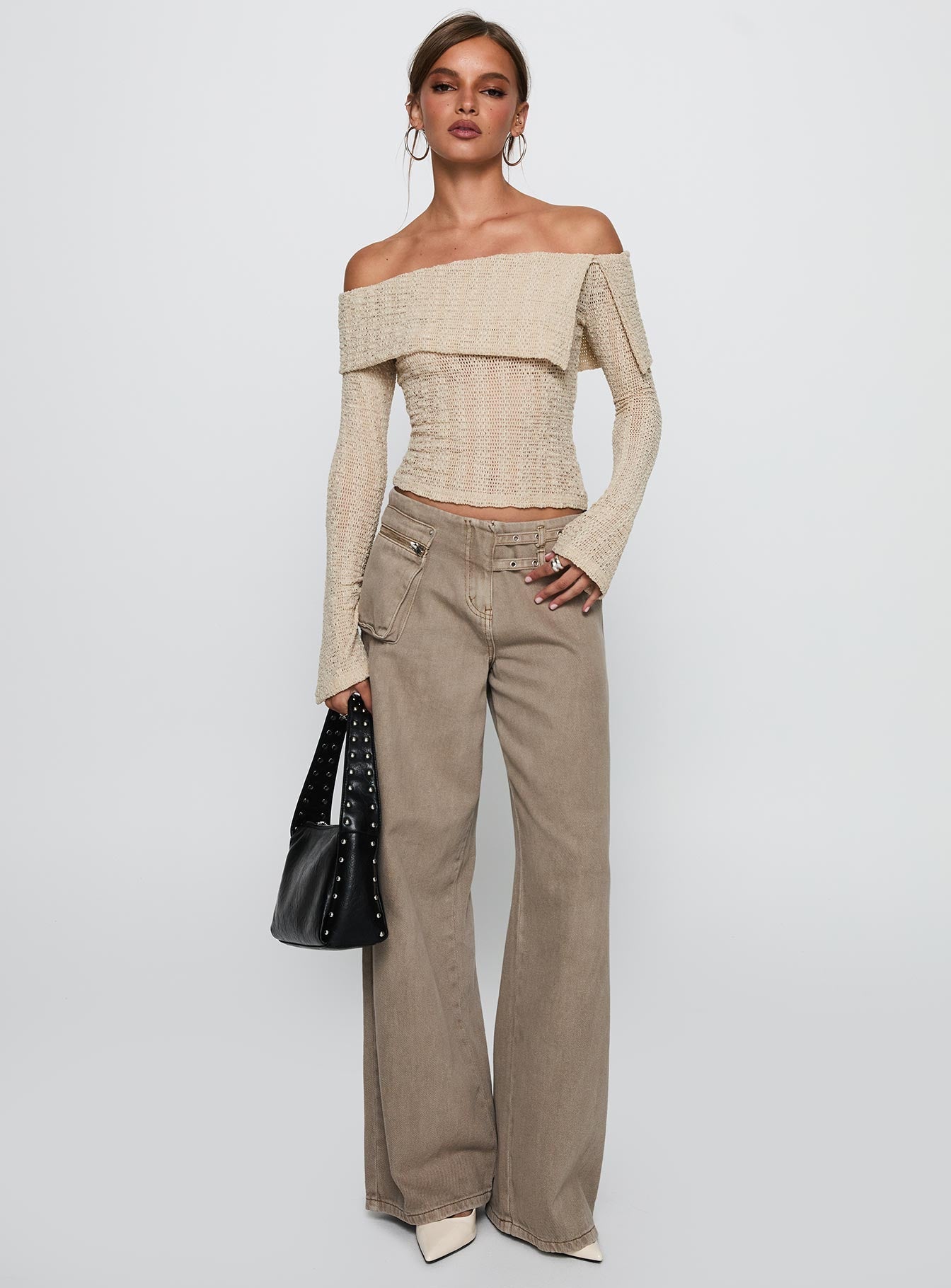 Cardamom Long Sleeve Top Beige