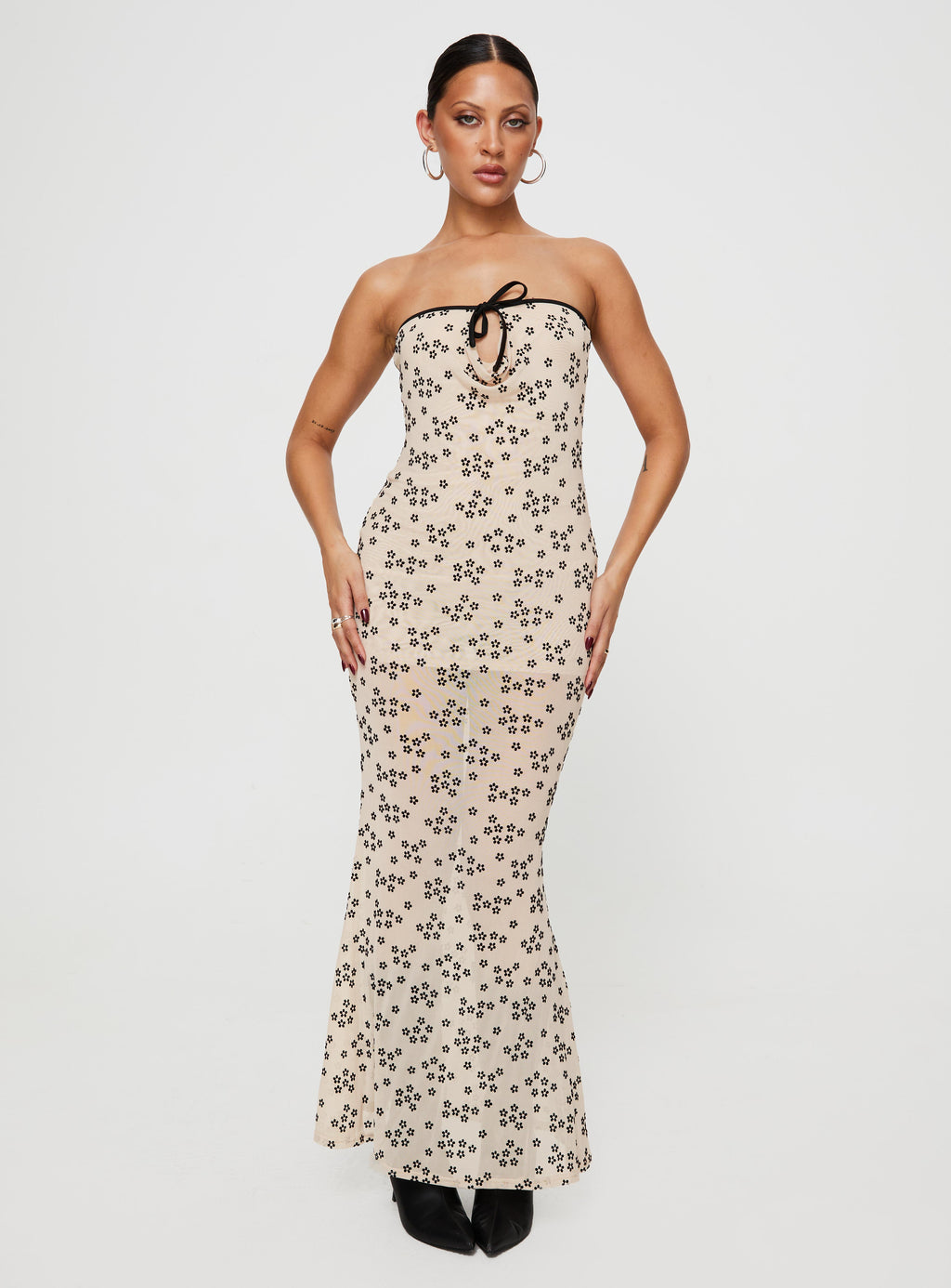 Illuminating Maxi Dress Beige Floral