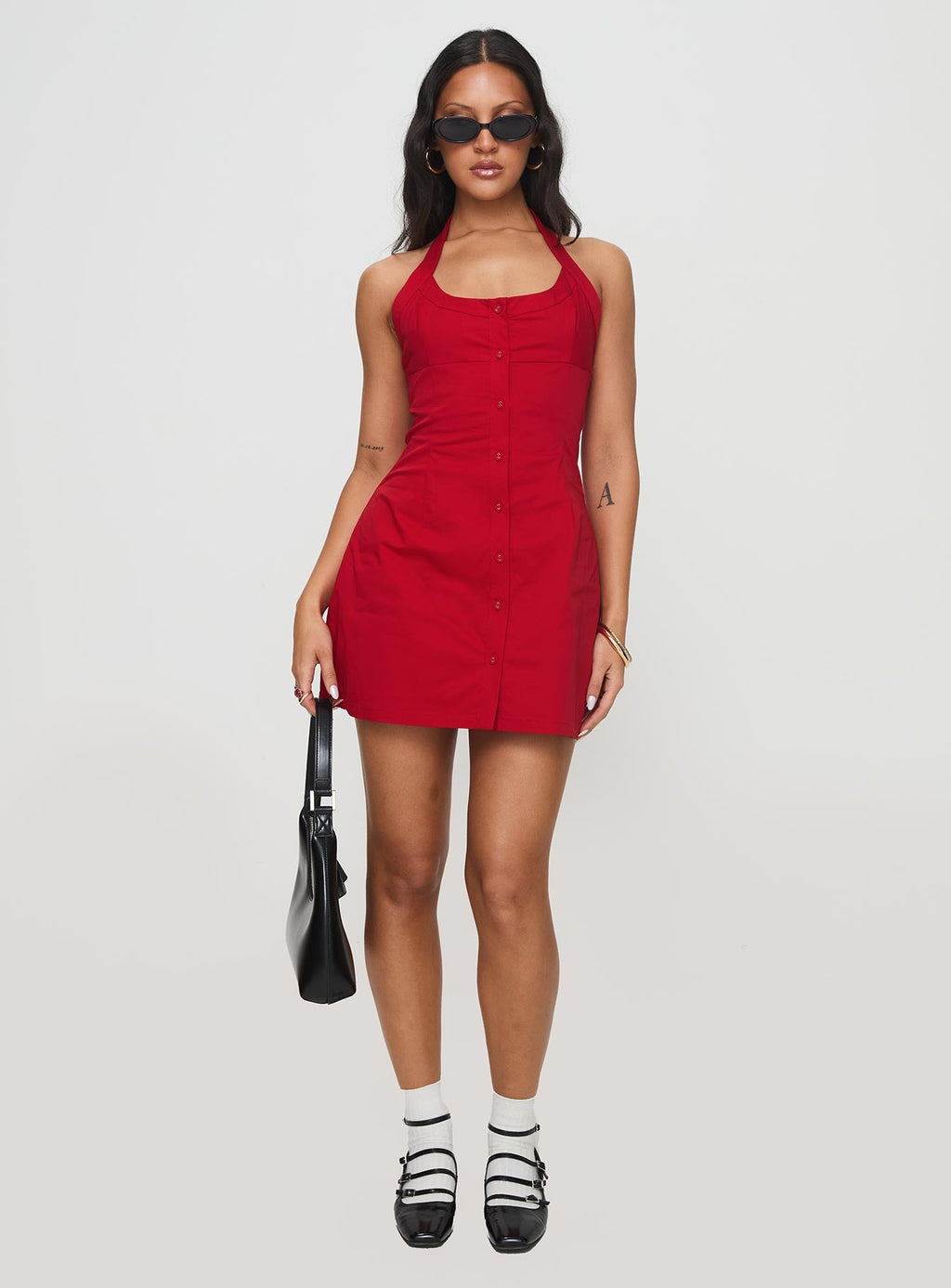 Mallorie Halter Mini Dress Red Tall