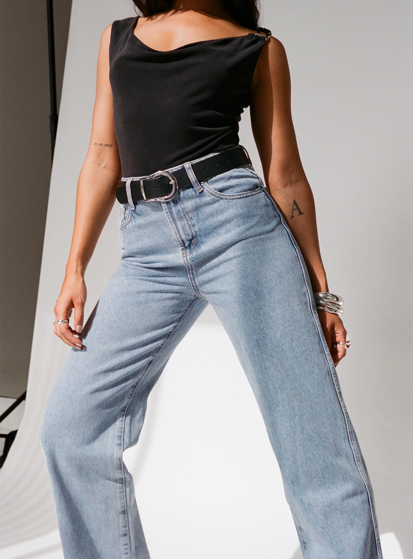 Karlina High Rise Straight Leg Jean Light Wash