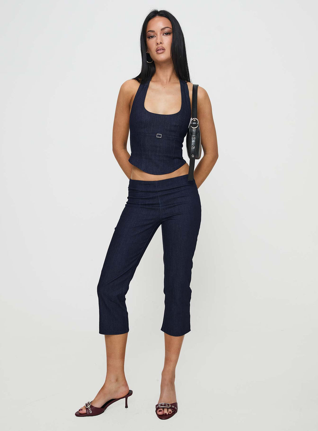 Nasya Halter Top Indigo