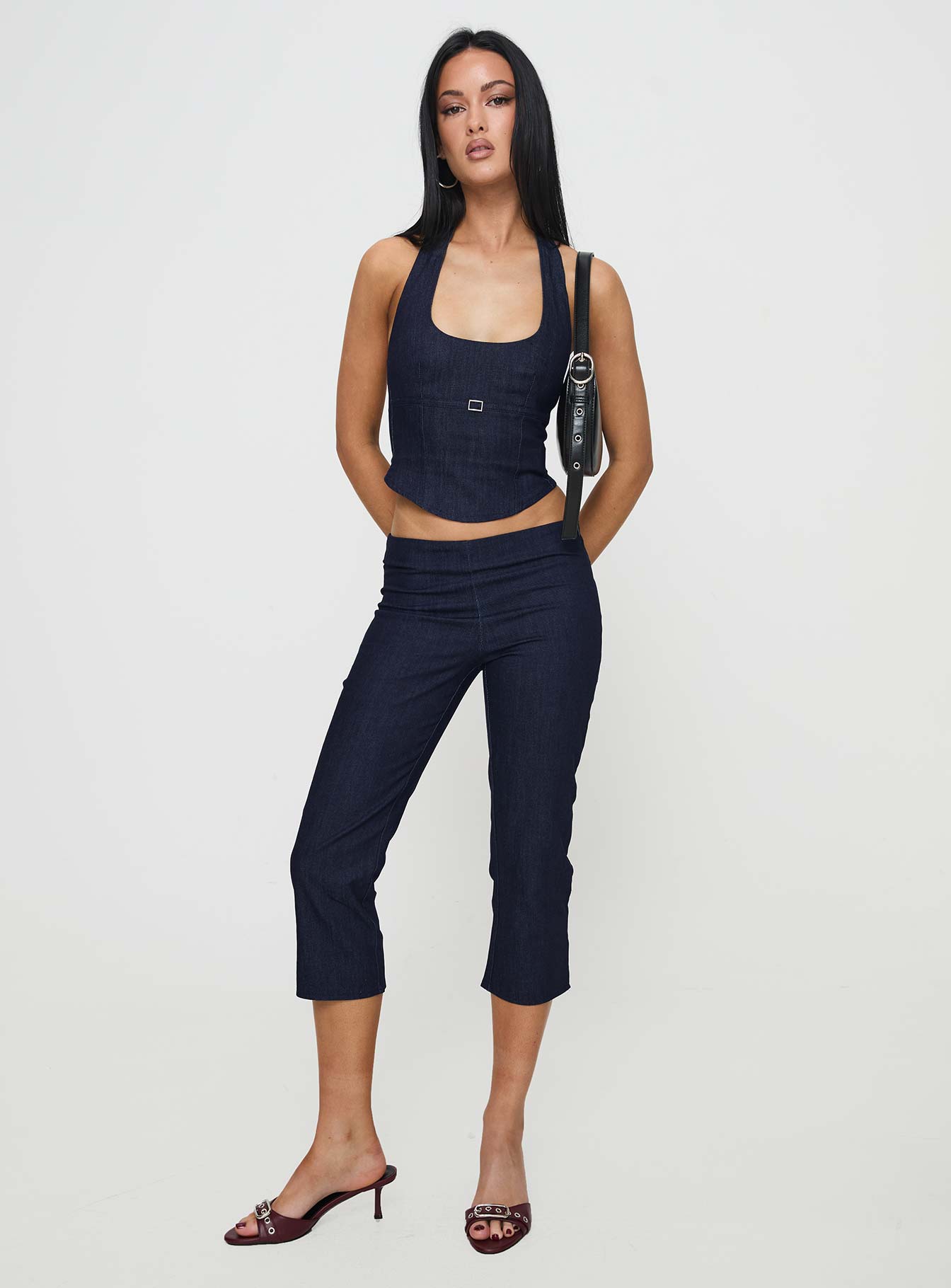 Nasya Halter Top Indigo