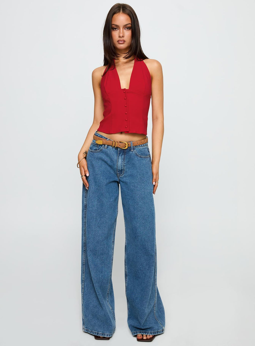 Serefina Halter Top Red