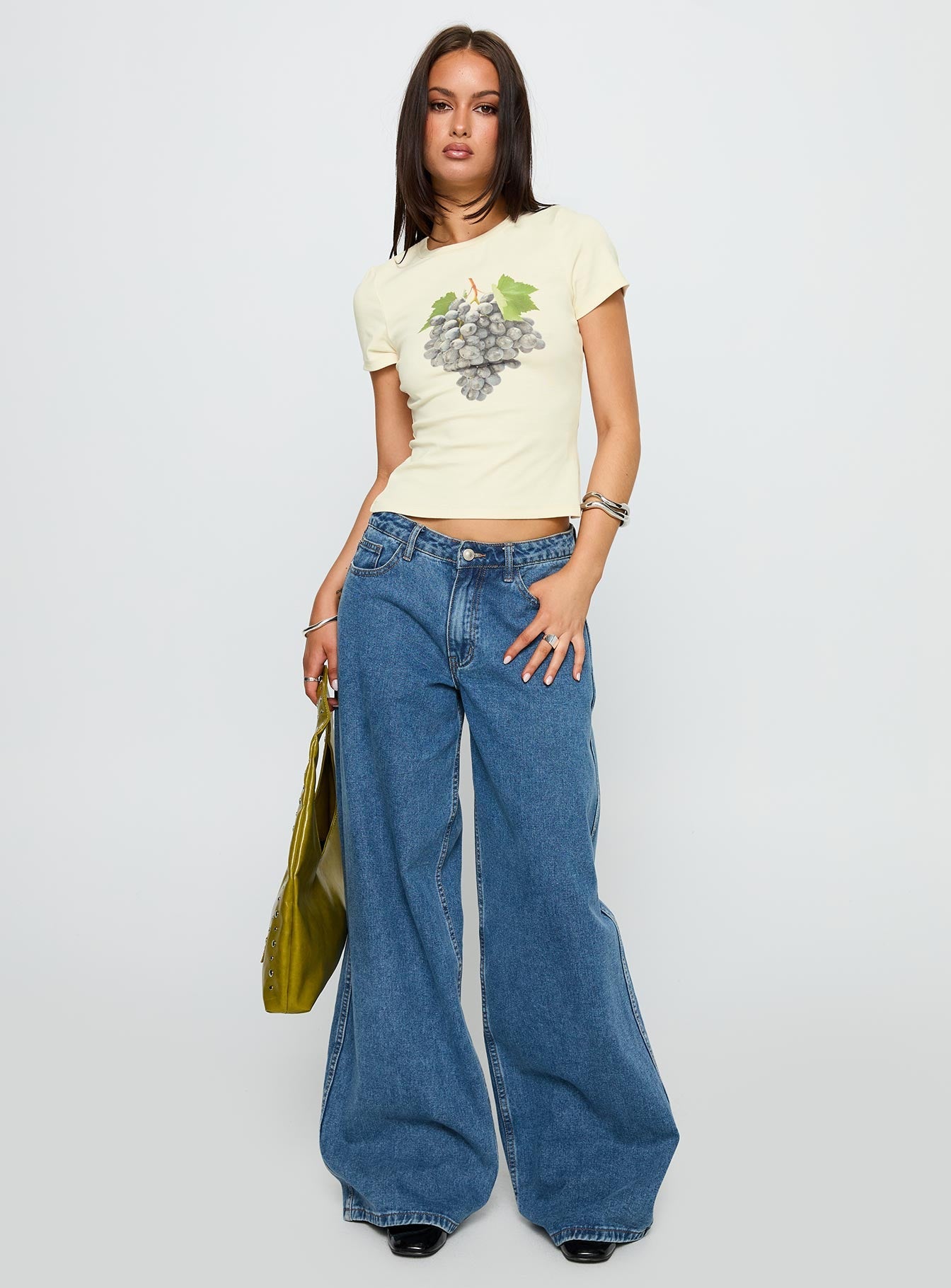 Grapejuice Graphic Top Cream