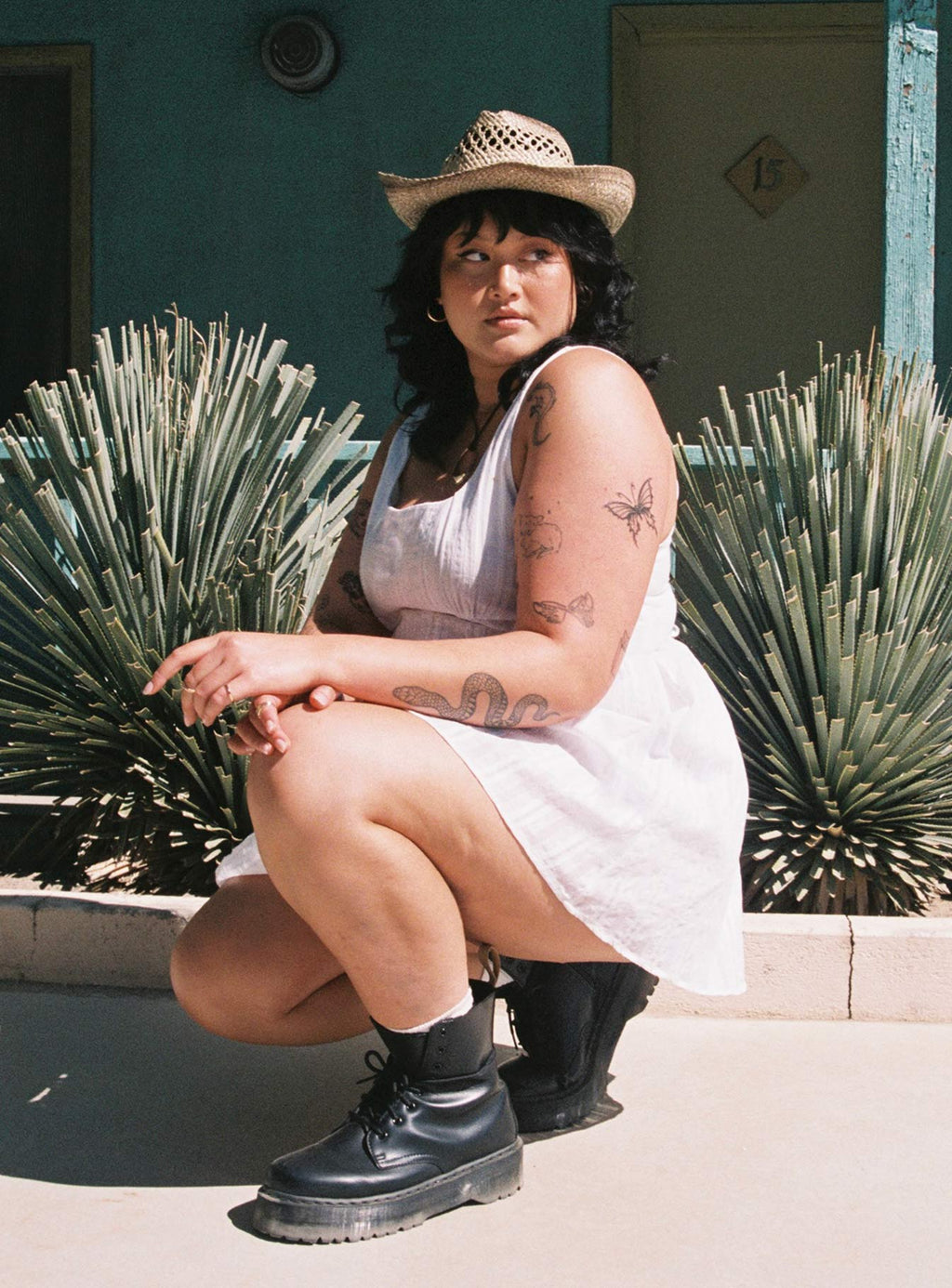 Lorinda Mini Dress White Curve