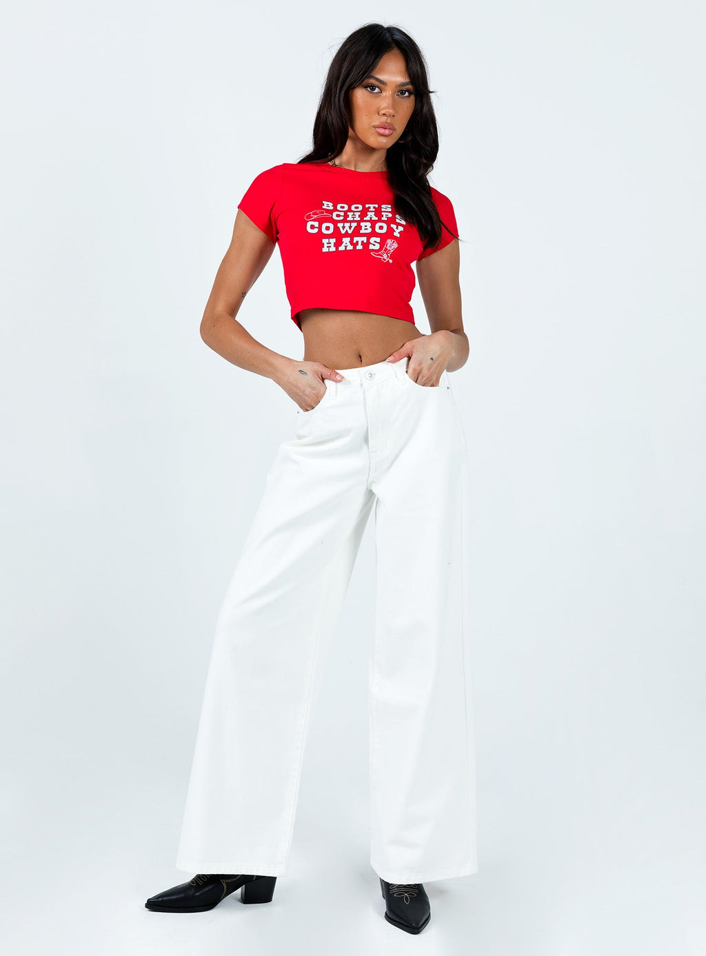Patridge Wide Leg Jeans White