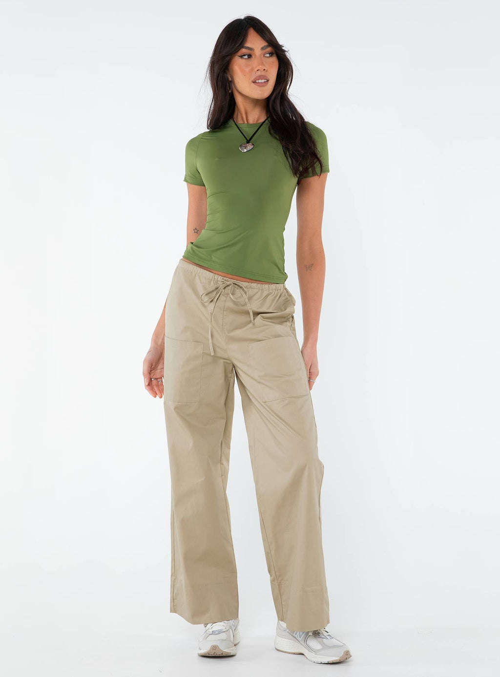 Erilyn Drawstring Pants Beige