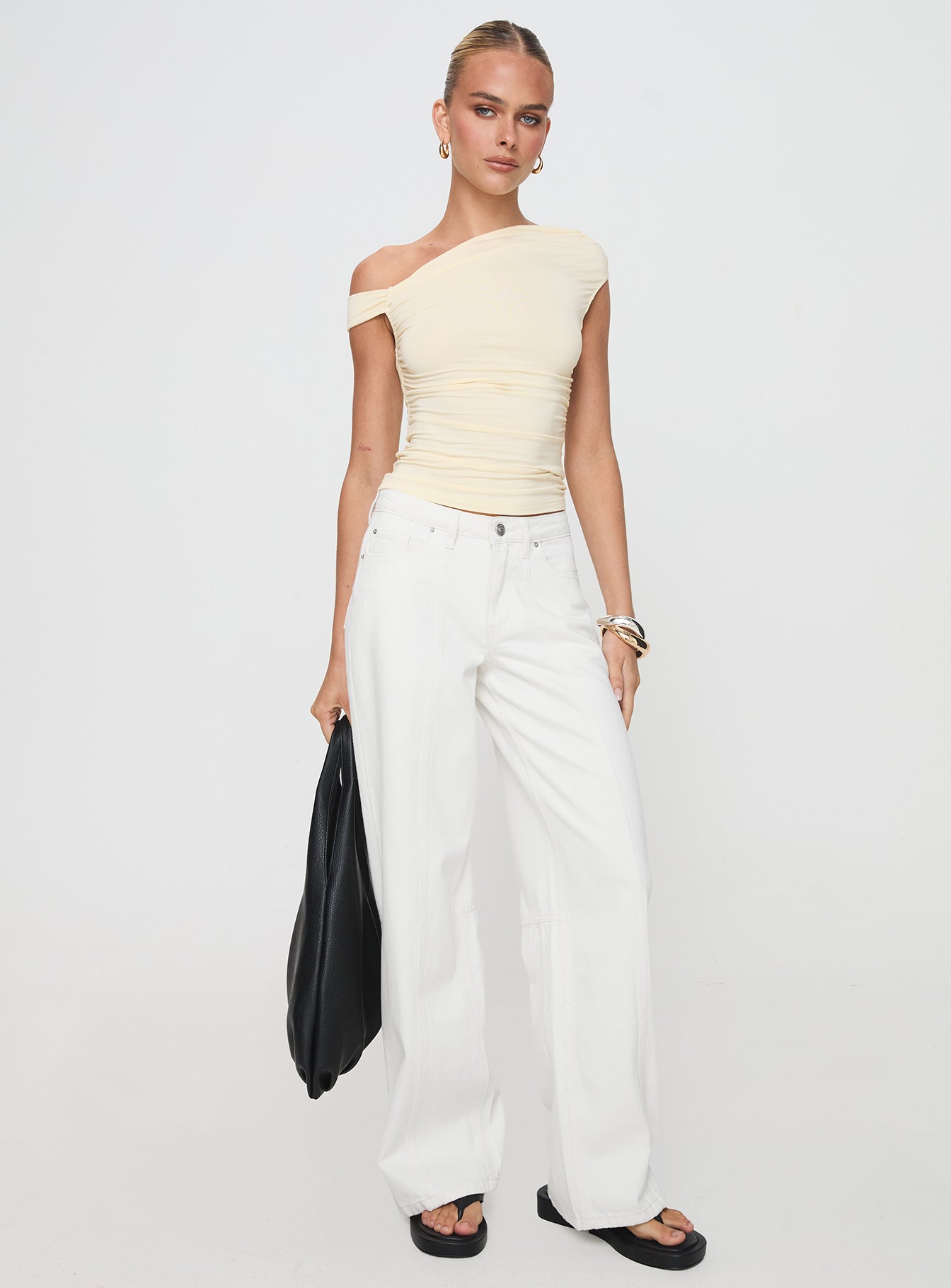 Lando Low Rise Straight Leg Jeans White